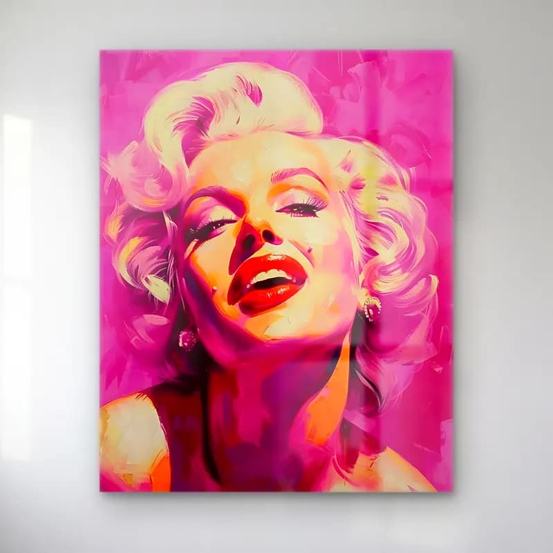 Pop Art Kadın Portresi No. 23 cam tablo — Pop Art Kadın Portresi No. 23 — pop art kadın portresi