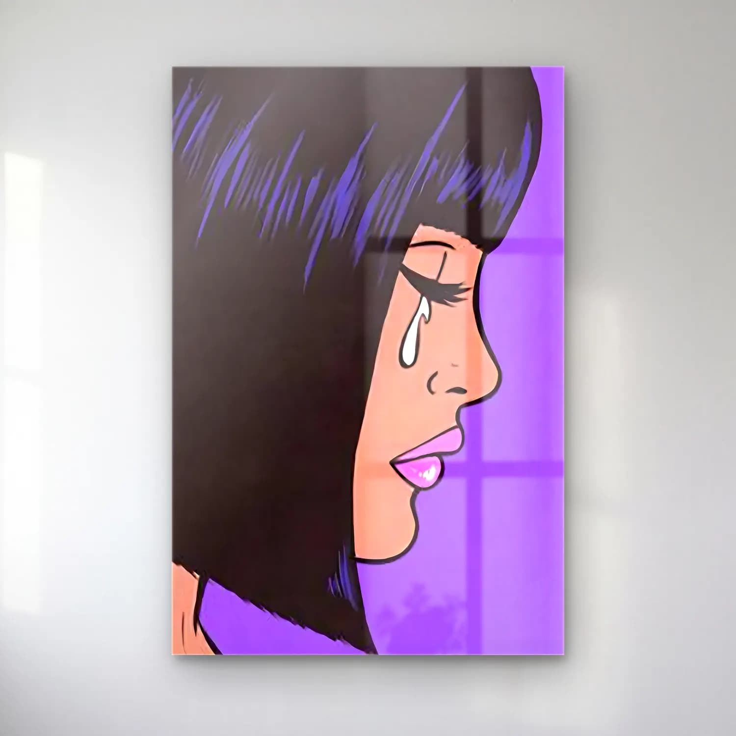 Pop Art Kadın Portresi No. 35 cam tablo — Pop Art Kadın Portresi No. 35 — pop art kadın portresi