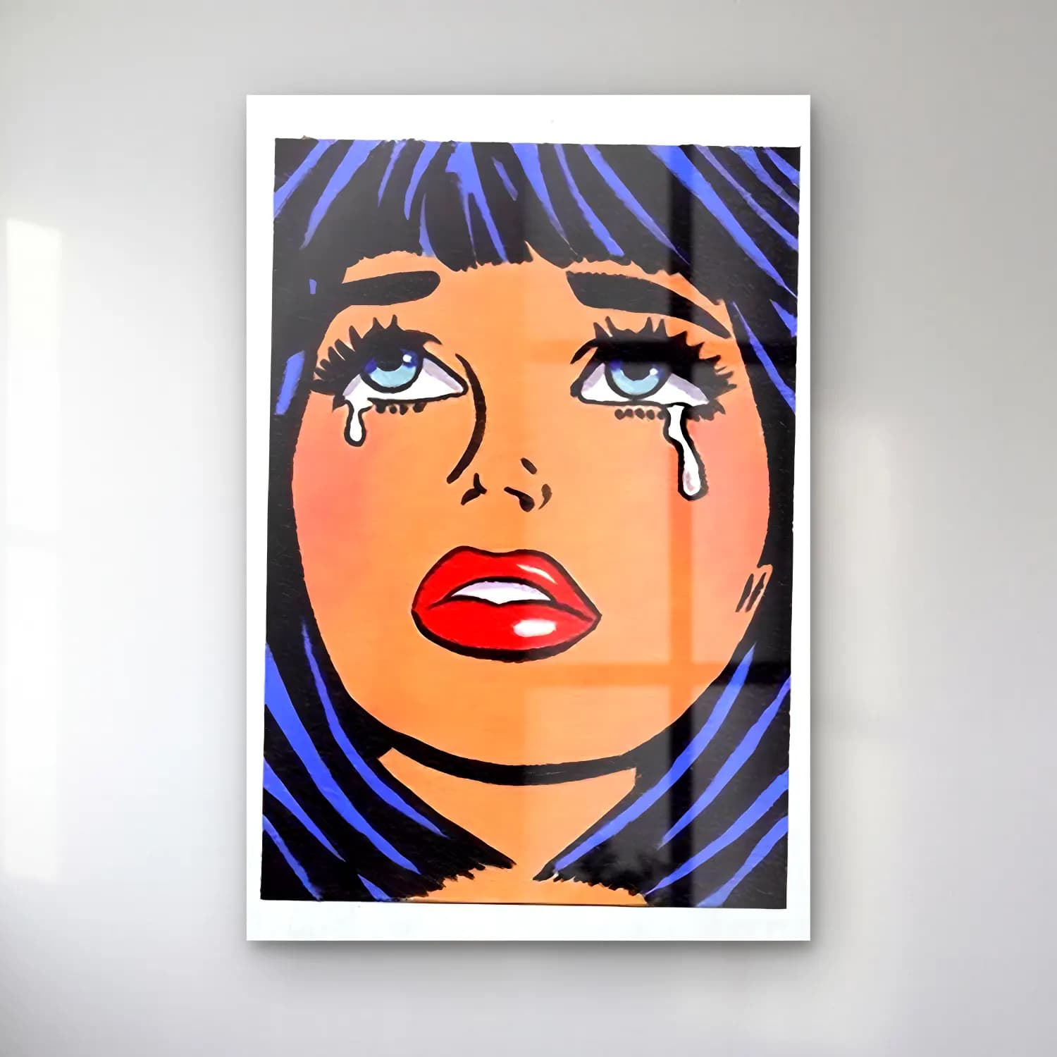 Pop Art Kadın Portresi No. 36 cam tablo — Pop Art Kadın Portresi No. 36 — pop art kadın portresi