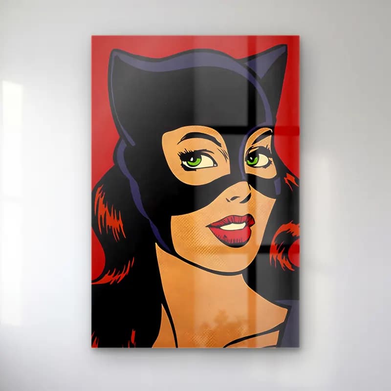 Pop Art Kadın Portresi No. 41 cam tablo — Pop Art Kadın Portresi No. 41 — pop art kadın portresi