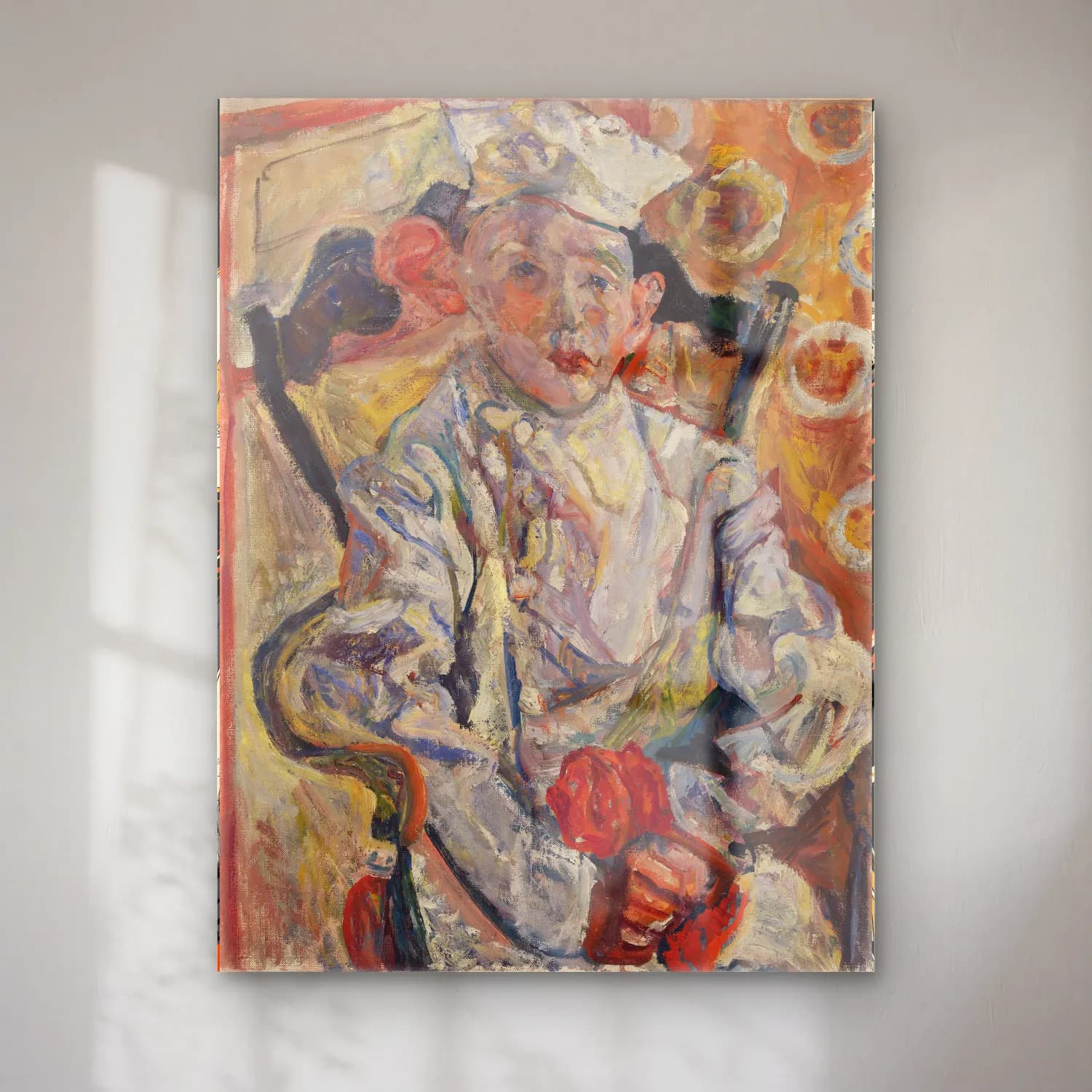 Chaim Soutine – The Pastry Chef (Baker Boy) (Le Pâtissier) cam tablo — Chaim Soutine – The Pastry Chef (Baker Boy) (Le Pâtissier) — empresyonist kadın portresi