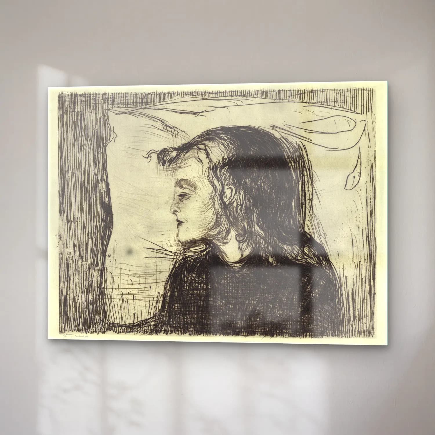 Edvard Munch – The Sick Girl cam tablo — sağ açıdan görünüm