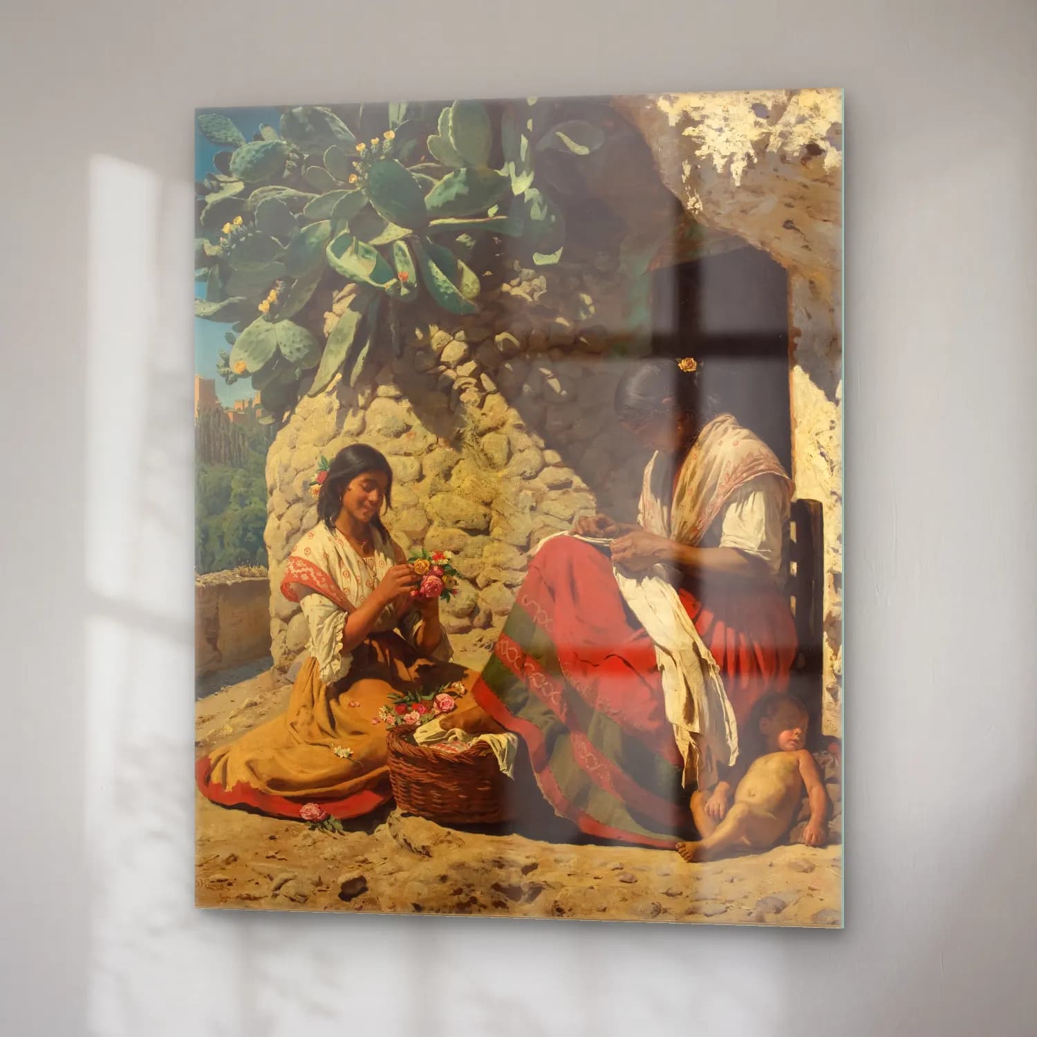 P.S. Krøyer – Two Gipsy Women Outside their Cottage cam tablo — sağ açıdan görünüm