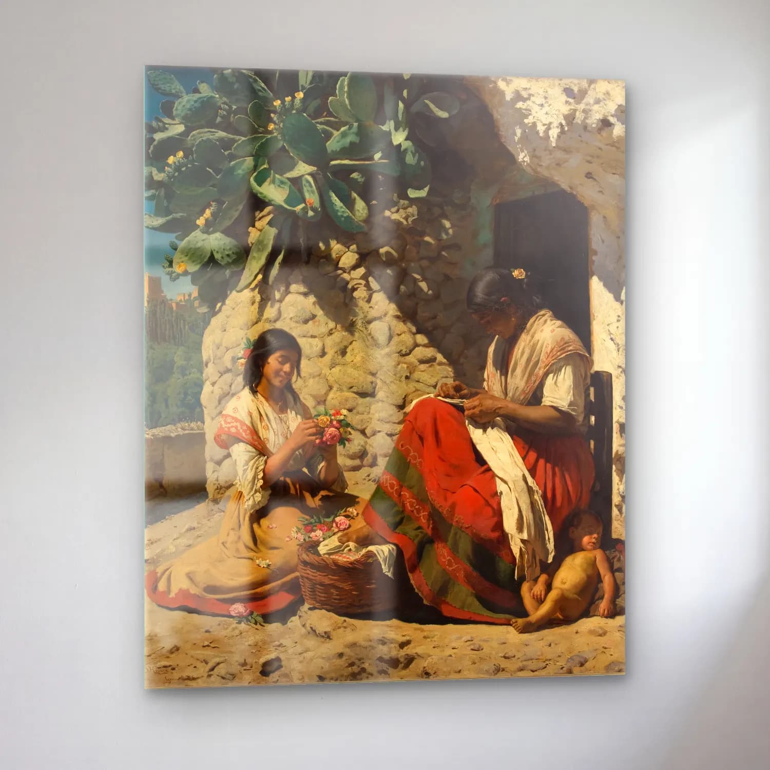 P.S. Krøyer – Two Gipsy Women Outside their Cottage cam tablo — sol açıdan görünüm