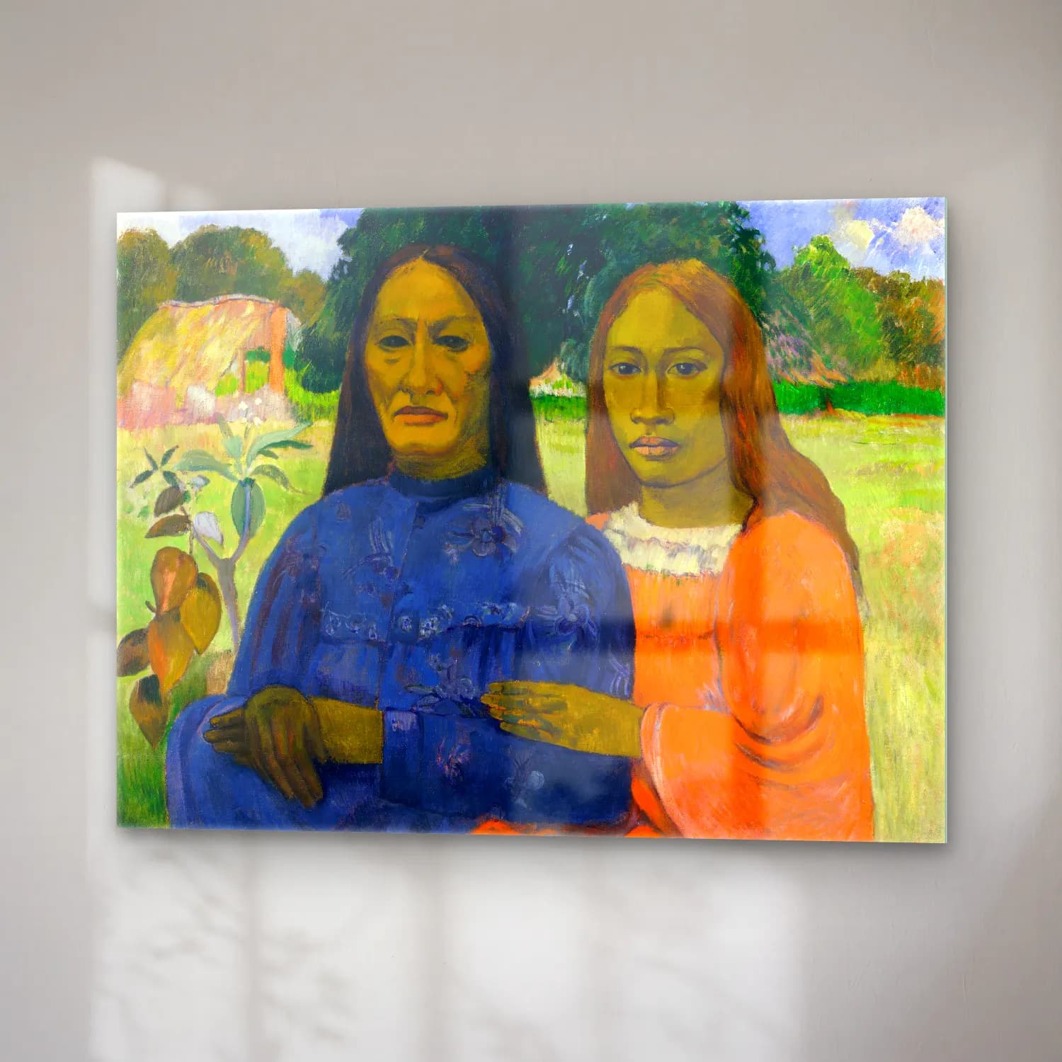 Paul Gauguin – Two Women (ca. 1901–1902) cam tablo — sağ açıdan görünüm
