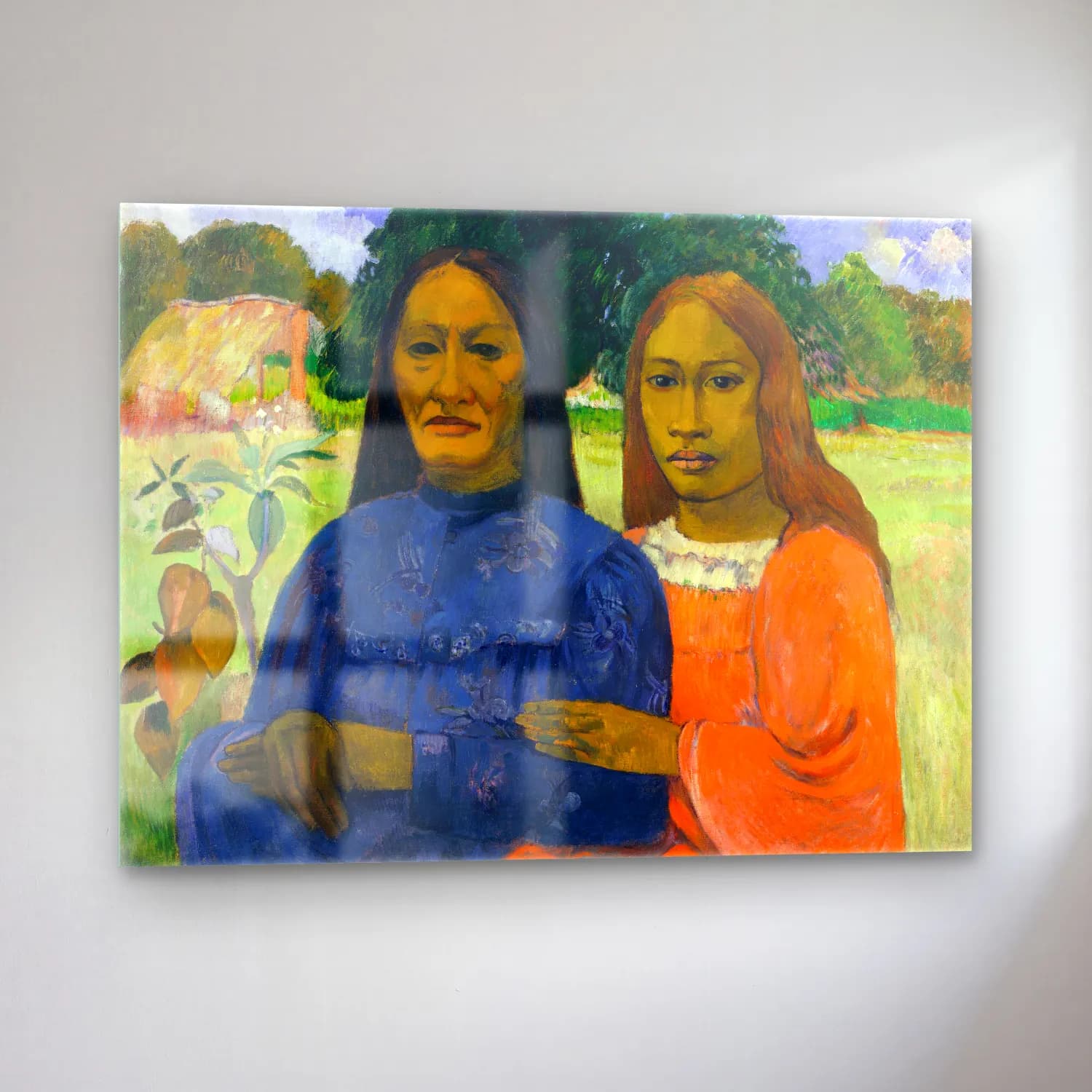 Paul Gauguin – Two Women (ca. 1901–1902) cam tablo — sol açıdan görünüm