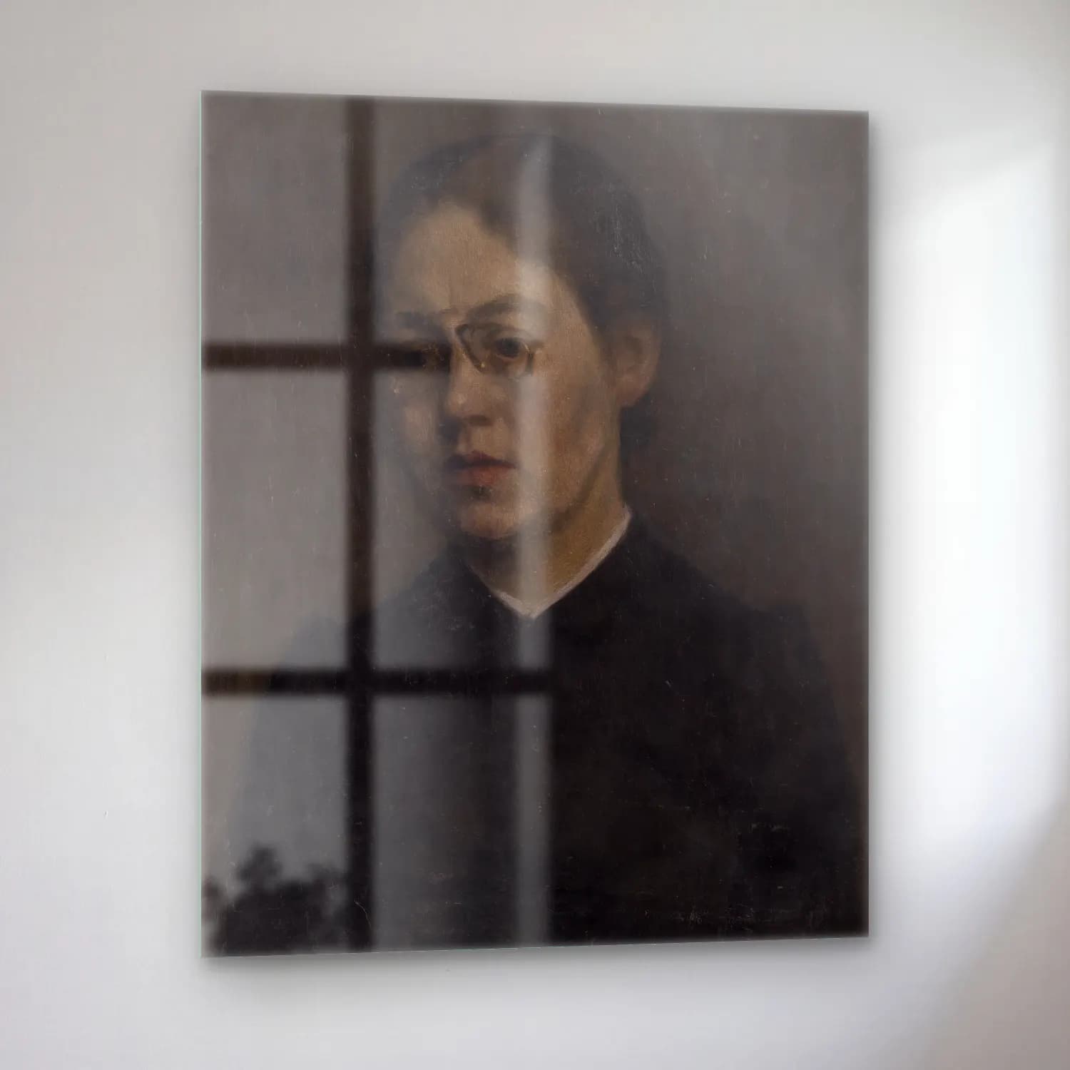 Vilhelm Hammershøi – Unknown cam tablo — sol açıdan görünüm