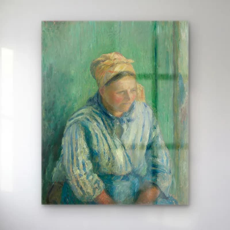 Camille Pissarro – Washerwoman, Study cam tablo — Camille Pissarro – Washerwoman, Study — empresyonist kadın portresi