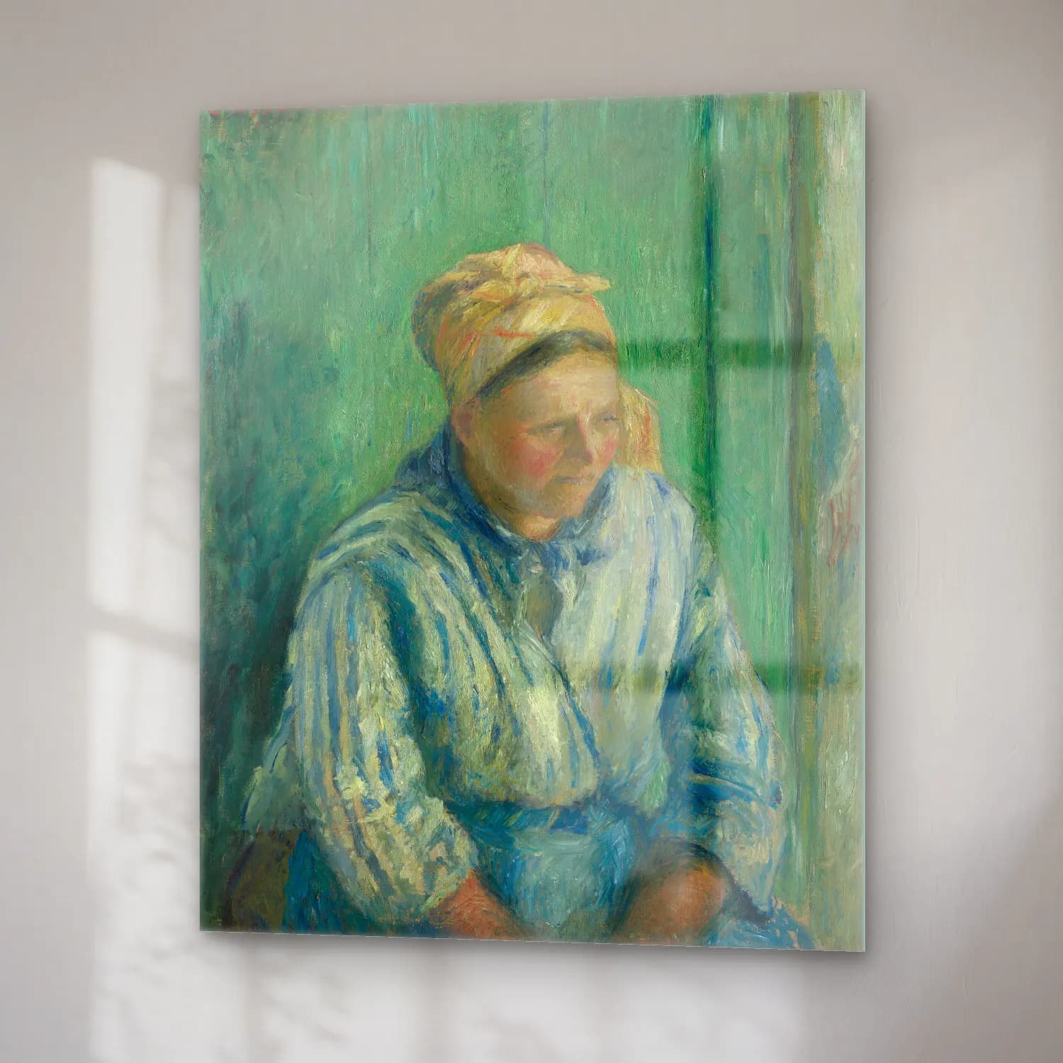 Camille Pissarro – Washerwoman, Study cam tablo — sağ açıdan görünüm