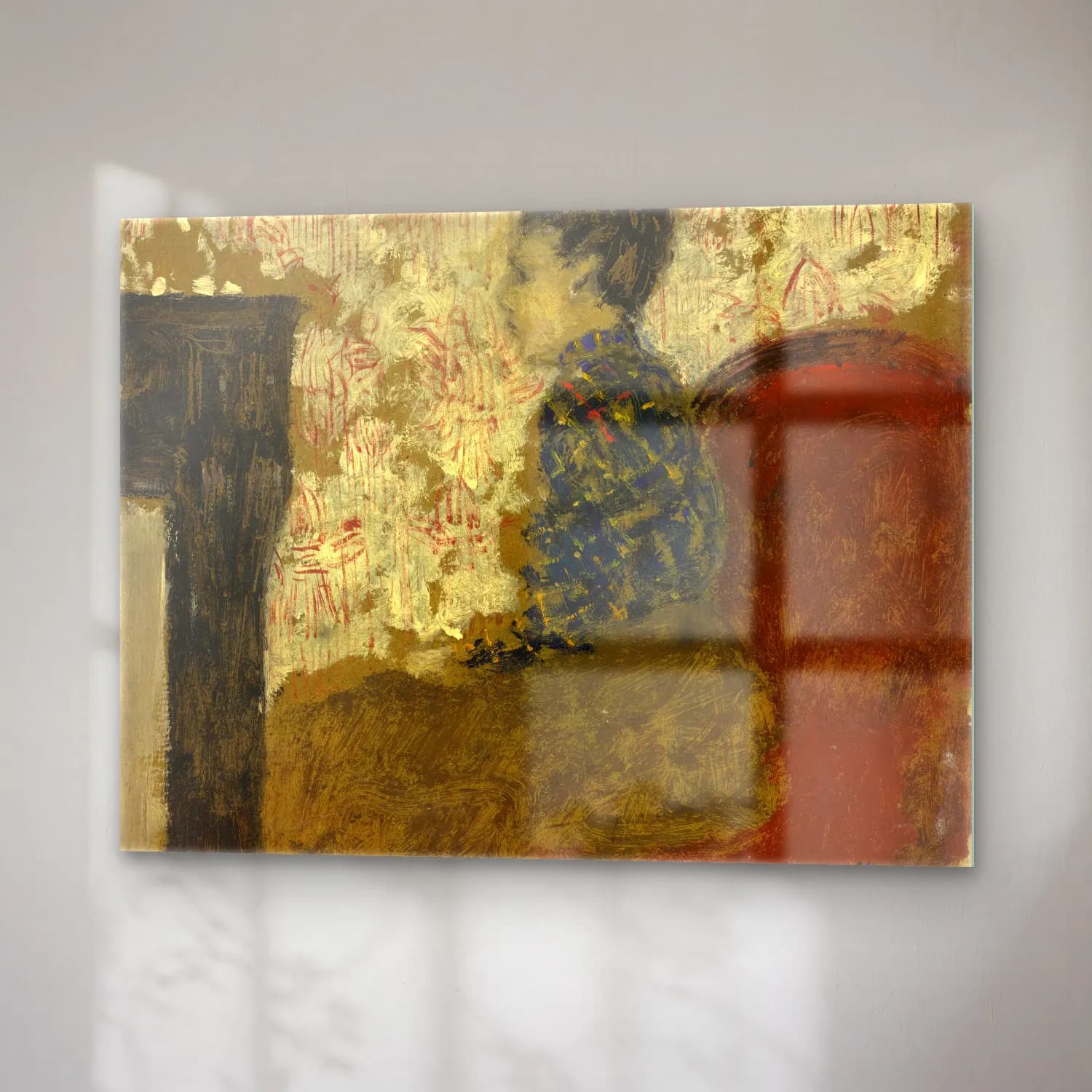 Edouard Vuillard – Woman Sitting by the Fireside (ca. 1894) cam tablo — sağ açıdan görünüm