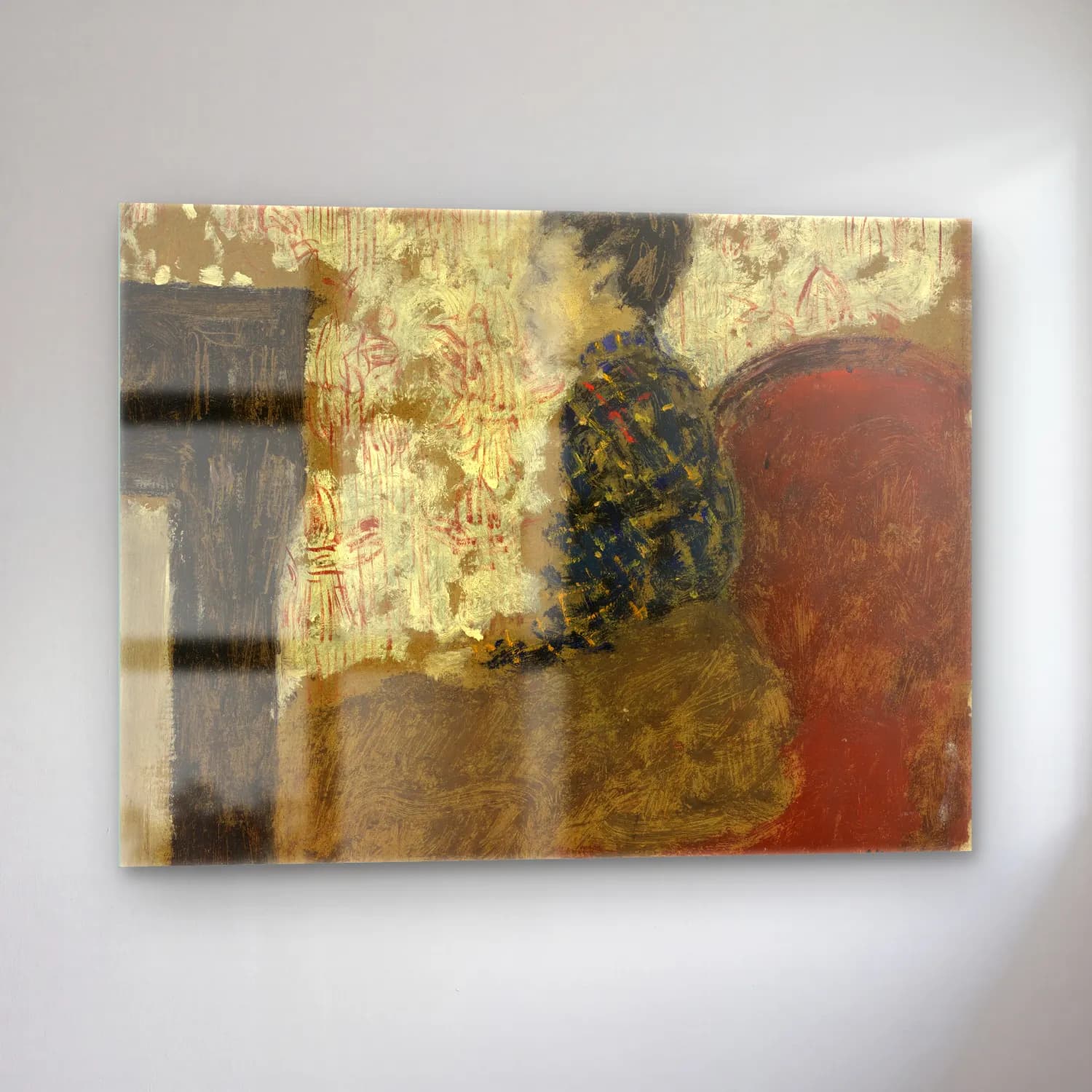 Edouard Vuillard – Woman Sitting by the Fireside (ca. 1894) cam tablo — sol açıdan görünüm