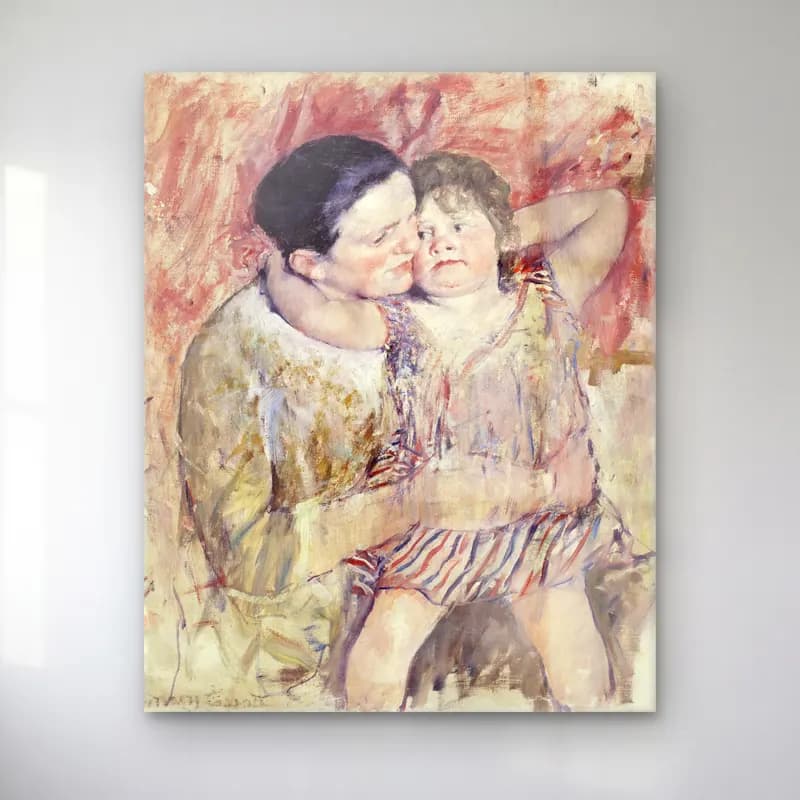 Mary Cassatt – Woman and Child cam tablo — Mary Cassatt – Woman and Child — empresyonist anne ve çocuk