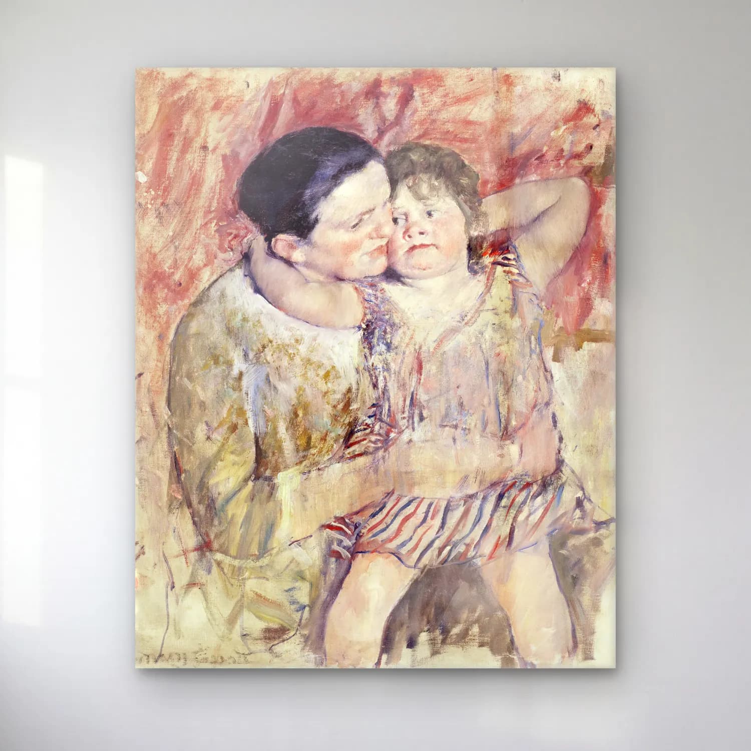 Mary Cassatt – Woman and Child cam tablo — Mary Cassatt – Woman and Child — empresyonist anne ve çocuk