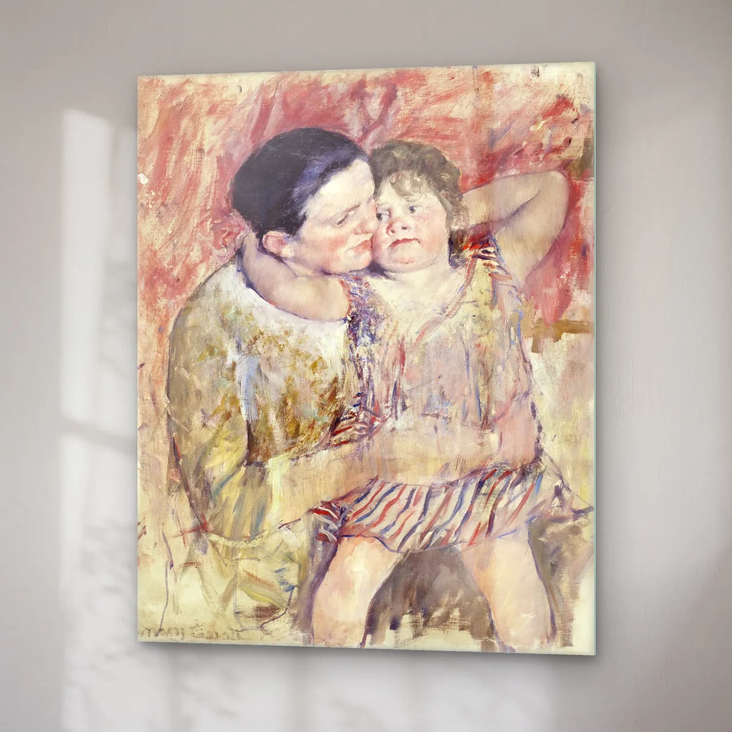 Mary Cassatt – Woman and Child cam tablo — sağ açıdan görünüm