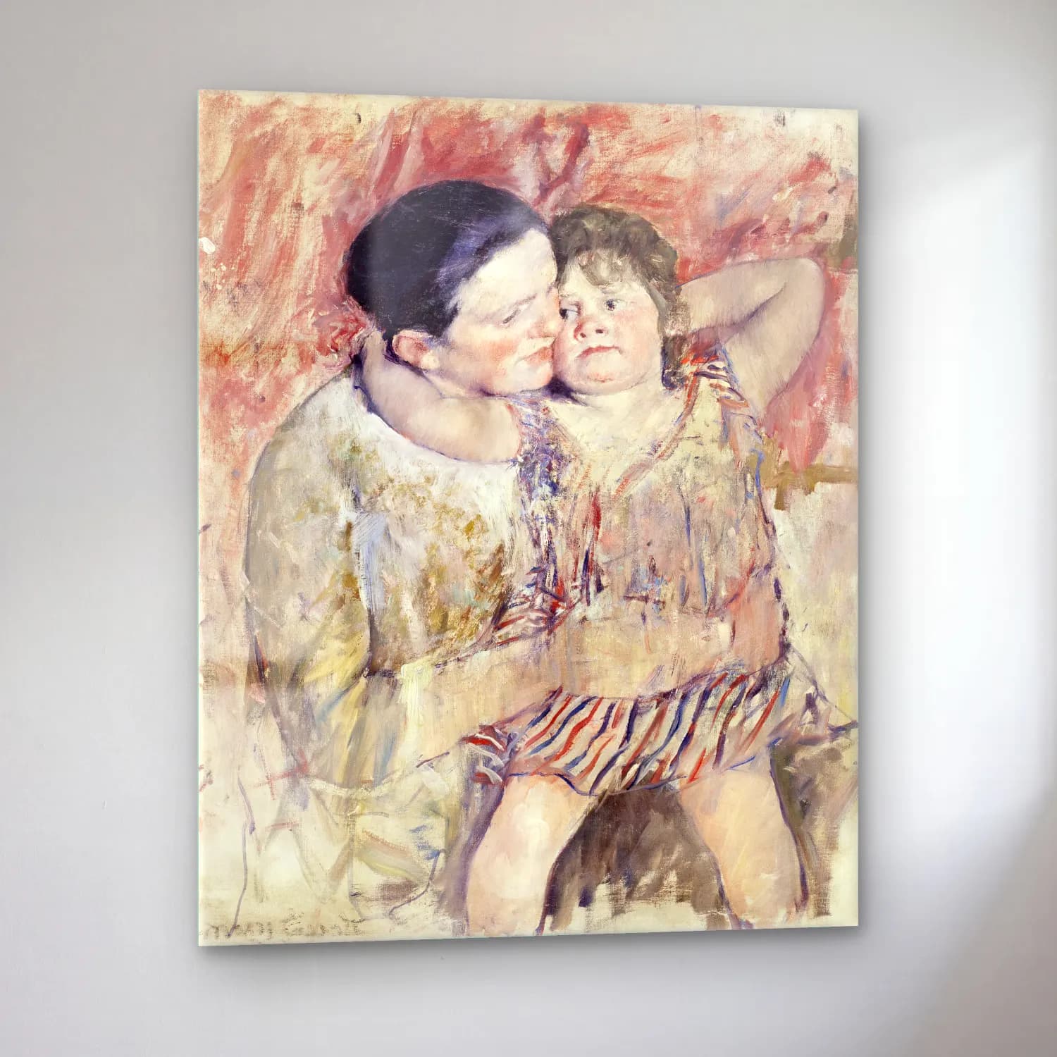 Mary Cassatt – Woman and Child cam tablo — sol açıdan görünüm