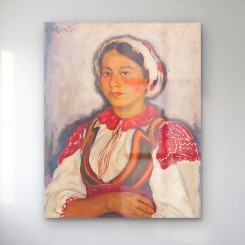 Yağlı Boya Kadın Portresi No. 46 cam tablo — Yağlı Boya Kadın Portresi No. 46 — yağlı boya kadın portresi