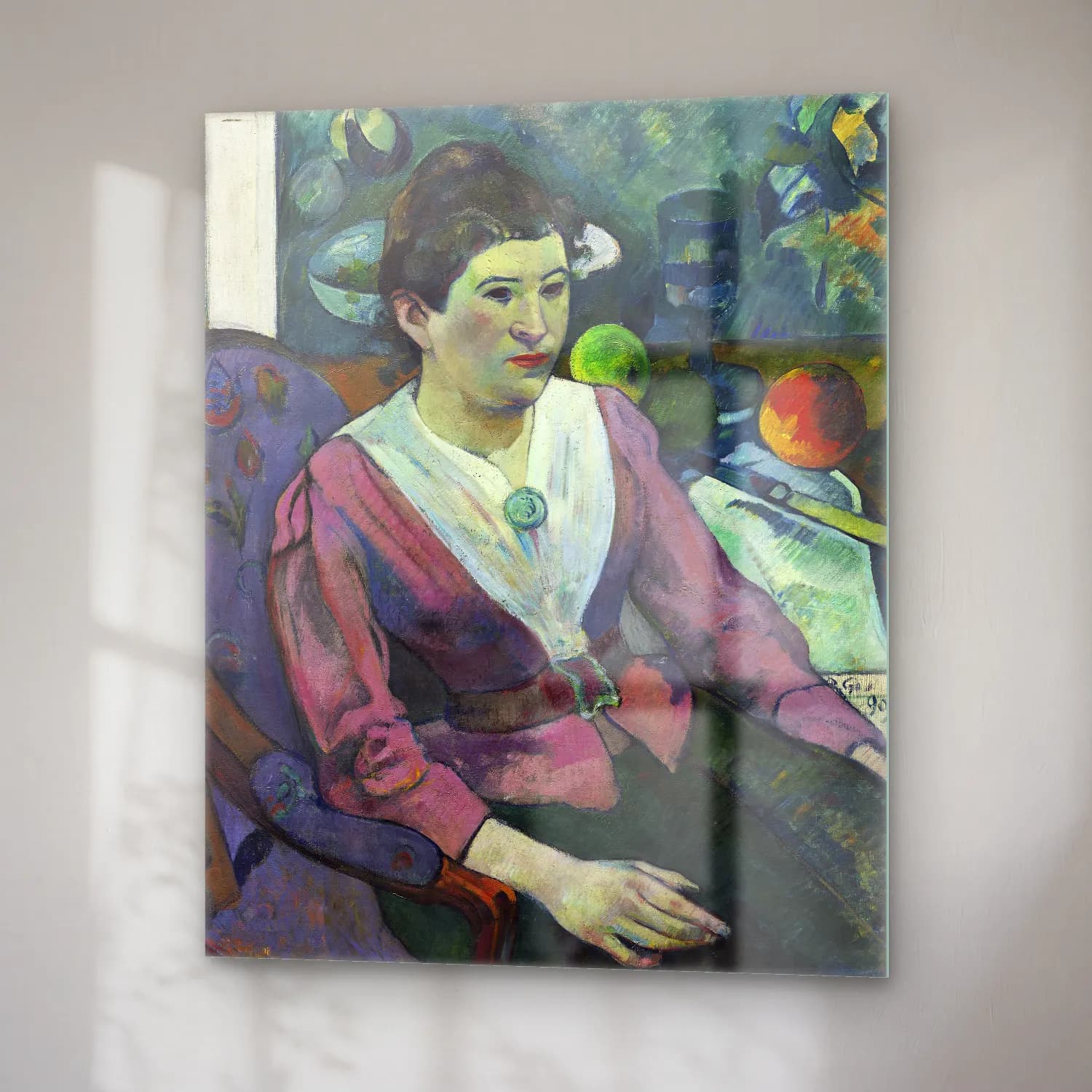 Paul Gauguin – Woman in front of a Still Life cam tablo — sağ açıdan görünüm