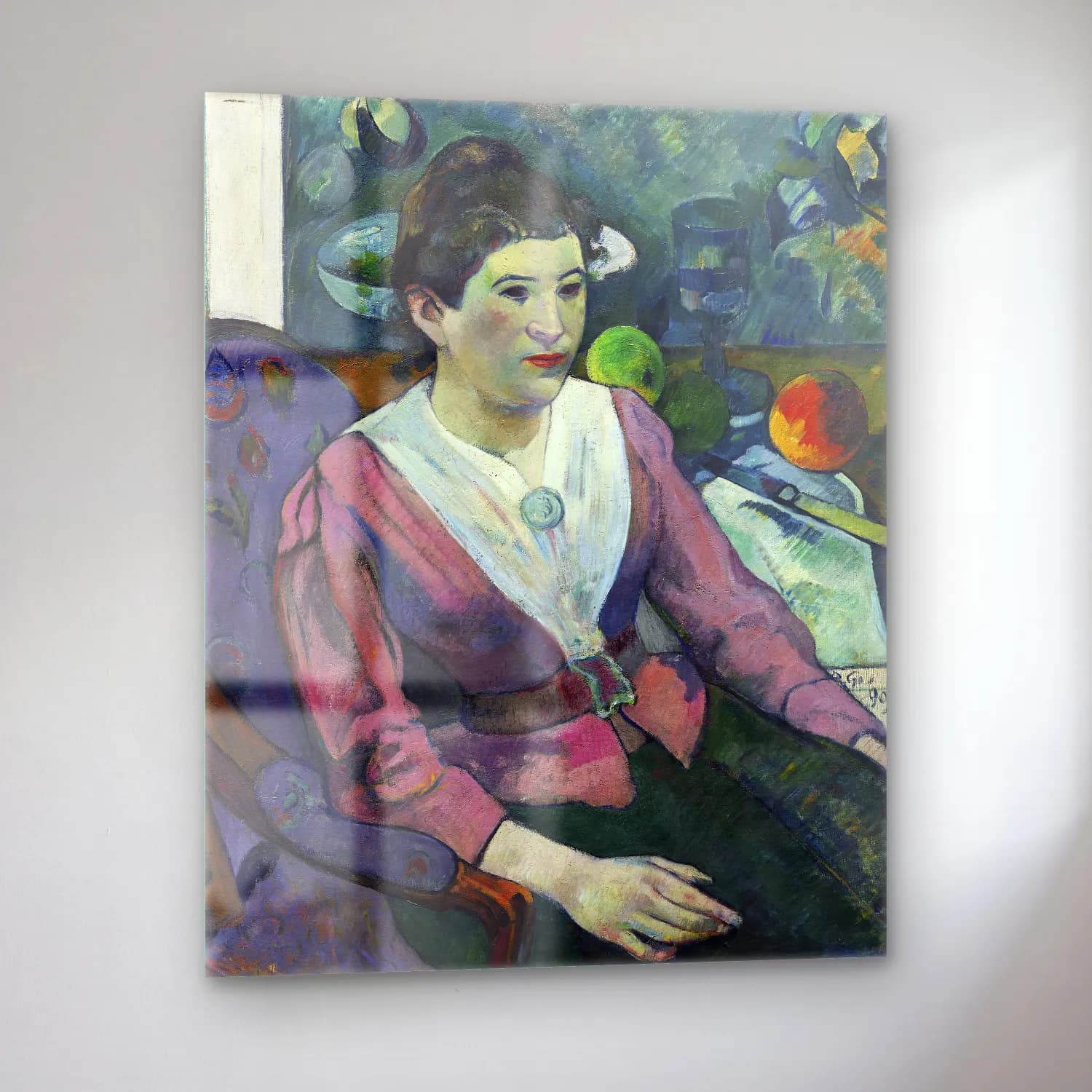 Paul Gauguin – Woman in front of a Still Life cam tablo — sol açıdan görünüm