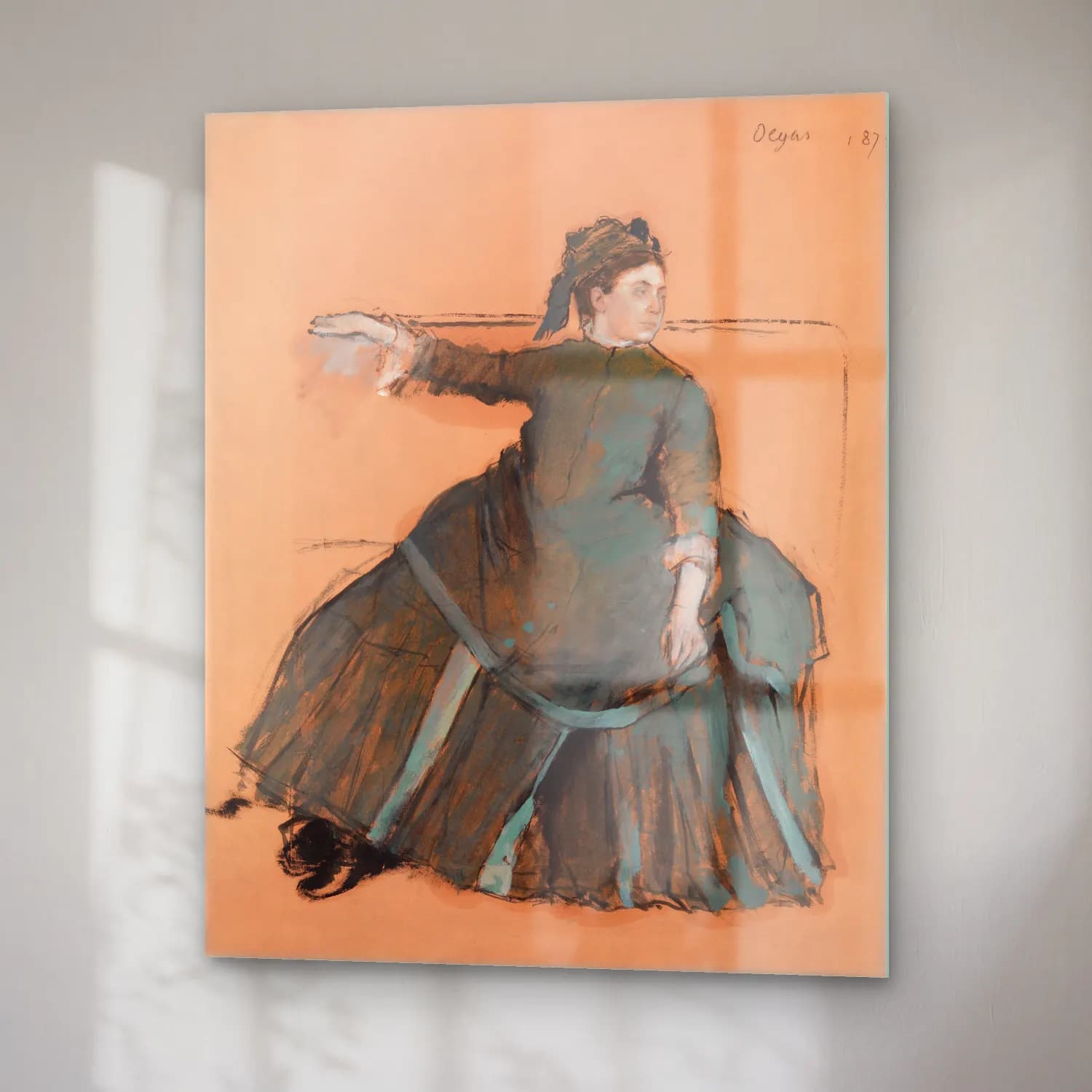 Edgar Degas – Woman on a Sofa cam tablo — sağ açıdan görünüm