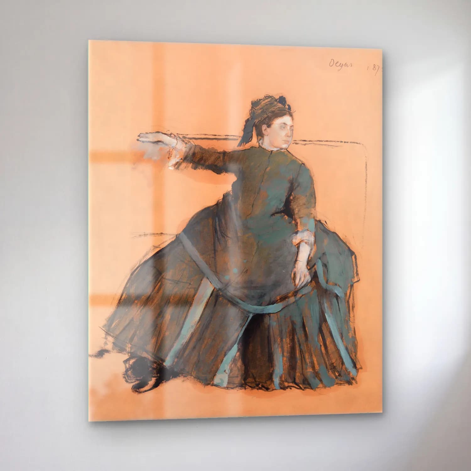 Edgar Degas – Woman on a Sofa cam tablo — sol açıdan görünüm