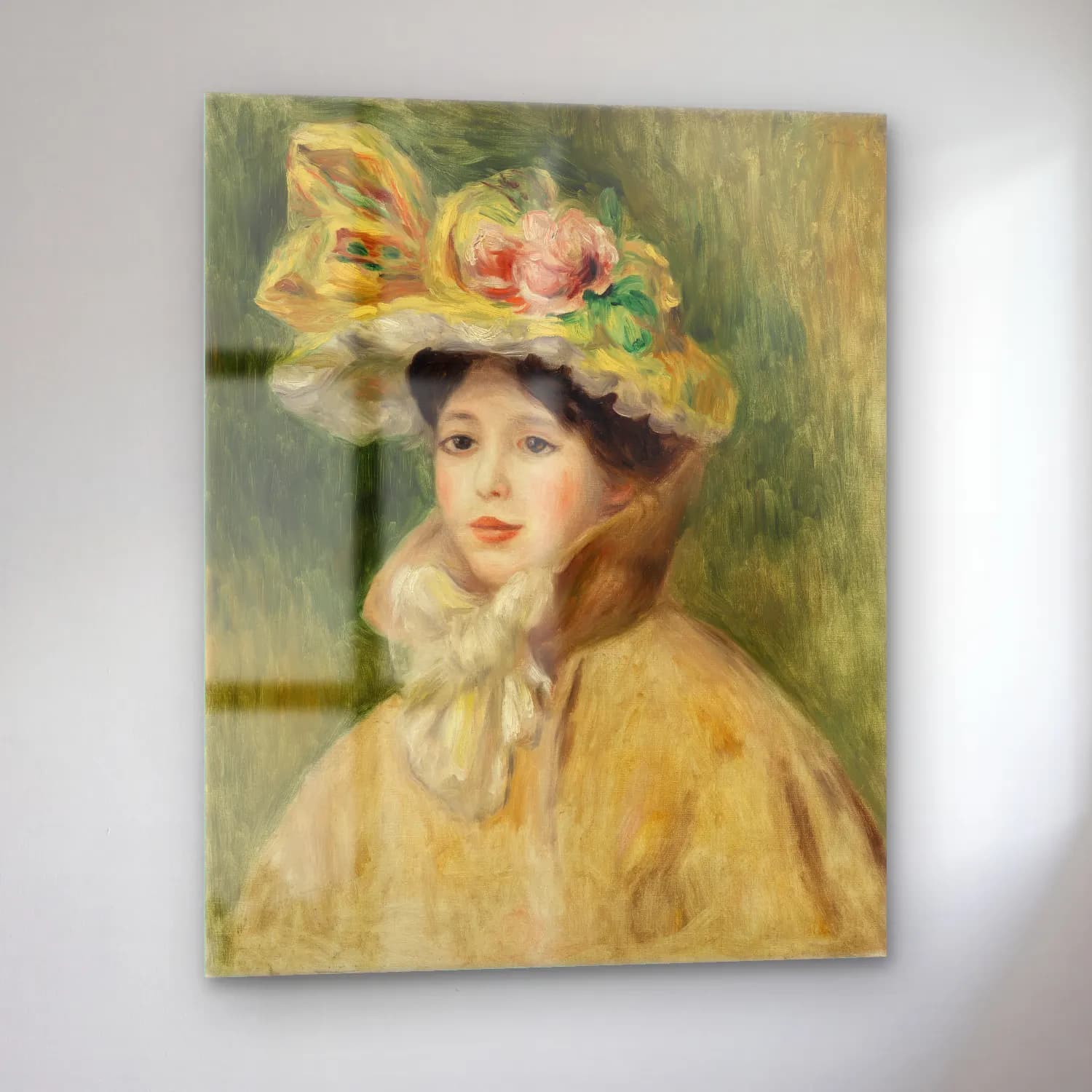 Pierre Auguste Renoir – Woman with Capeline (Femme Ã la capeline) cam tablo — sol açıdan görünüm