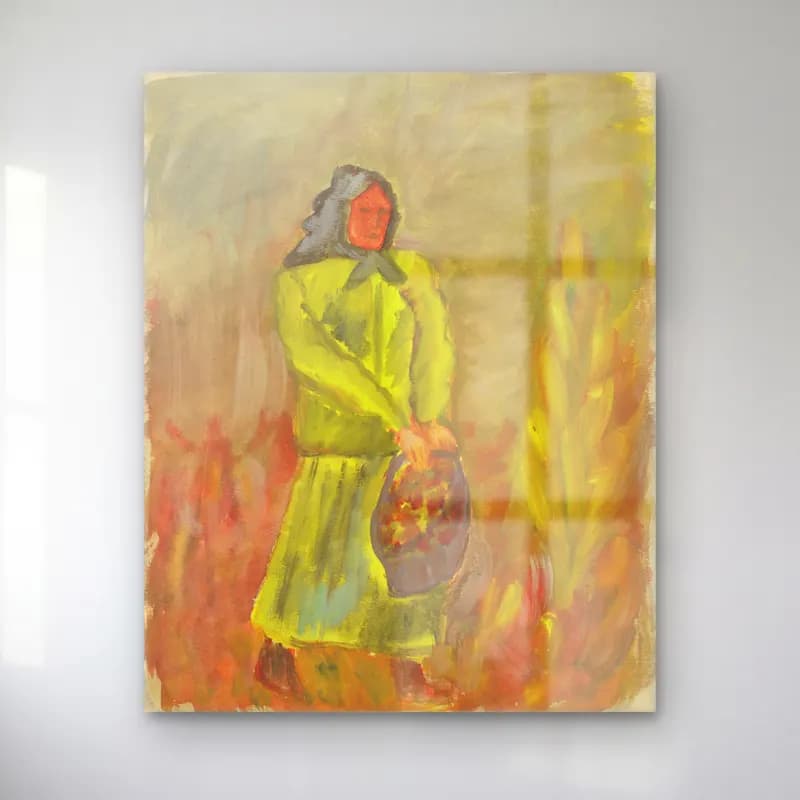Empresyonist Elbiseli Kadın No. 52 cam tablo — Empresyonist Elbiseli Kadın No. 52 — empresyonist elbiseli kadın