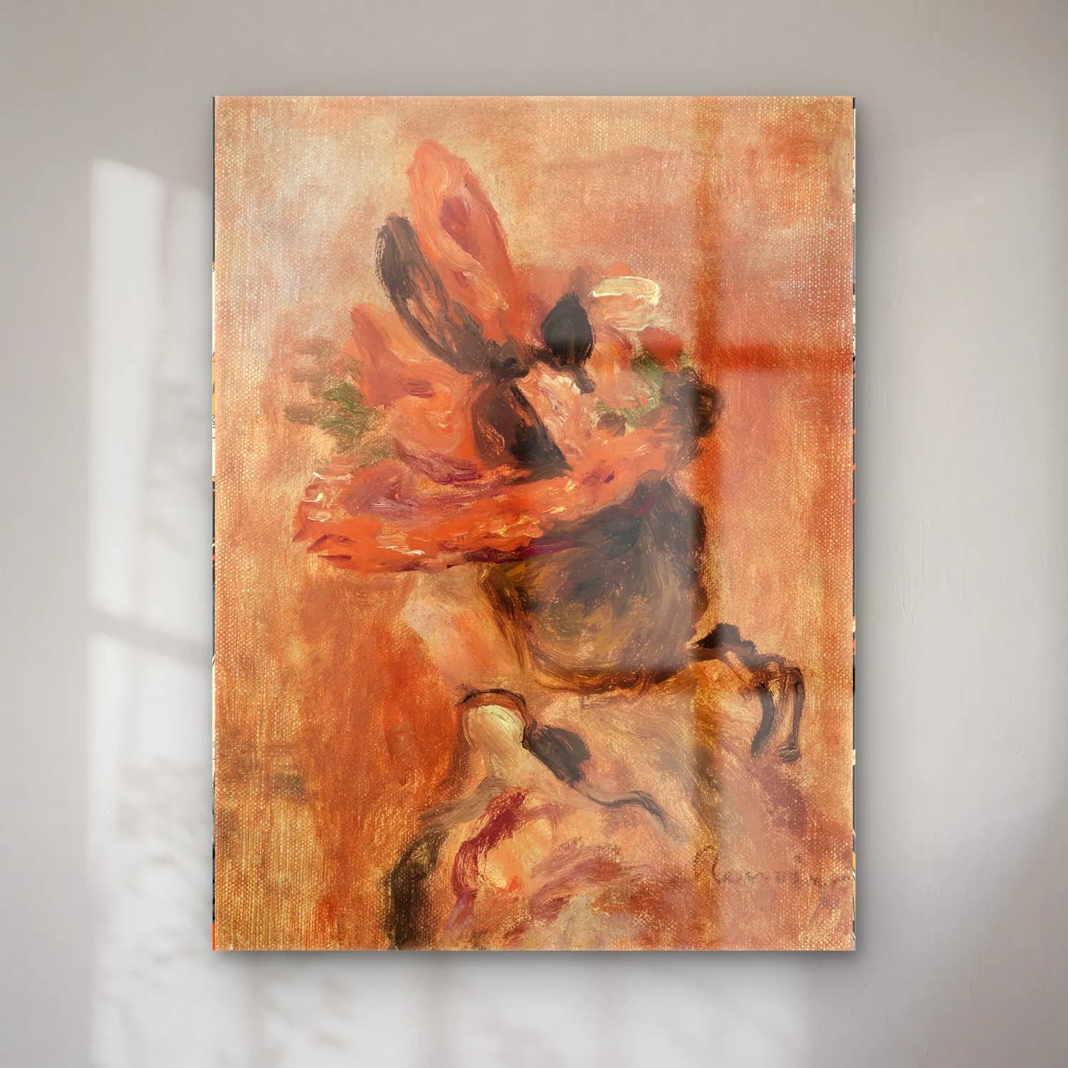 Pierre-Auguste Renoir – Woman s Head with Red Hat cam tablo — Pierre-Auguste Renoir – Woman s Head with Red Hat — empresyonist dansçılar