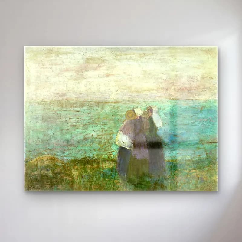Jan Toorop – Women by the Sea cam tablo — Jan Toorop – Women by the Sea — empresyonist sahilde i̇nsanlar