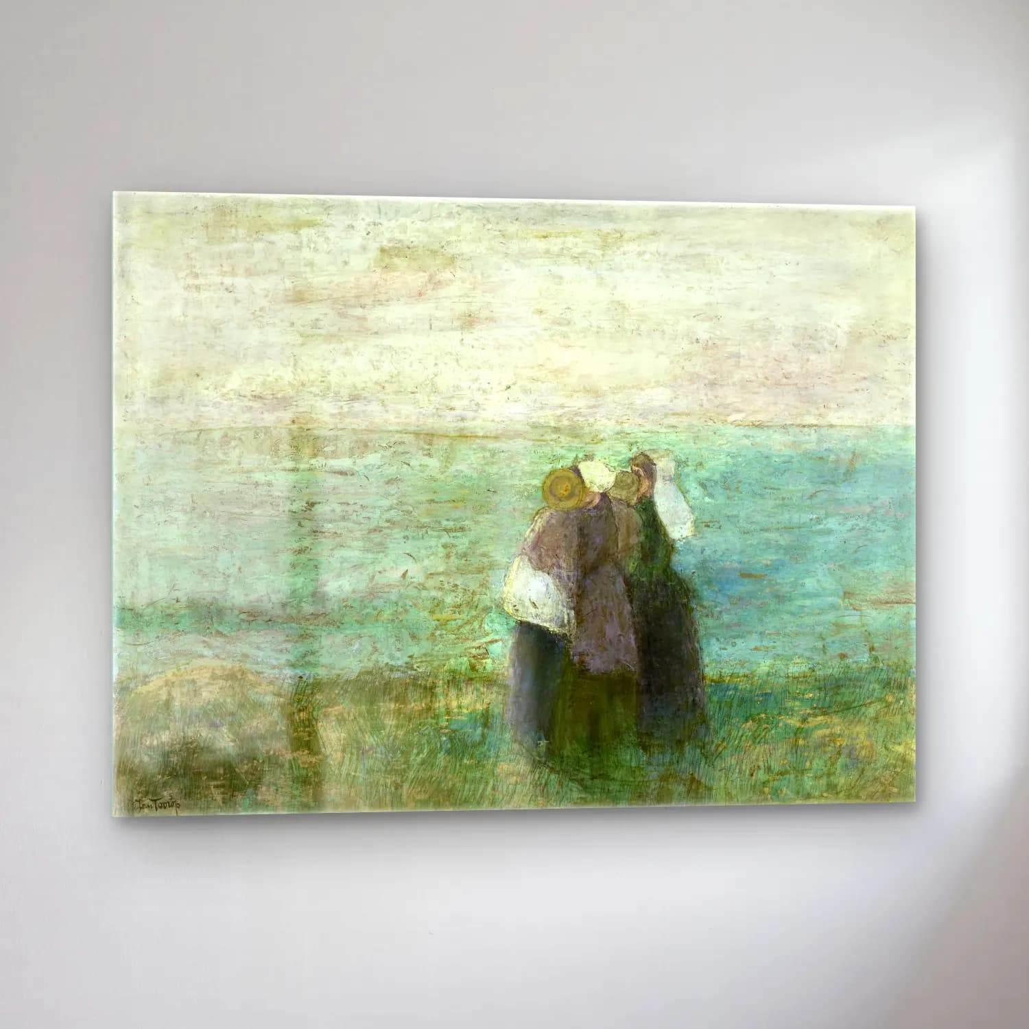 Jan Toorop – Women by the Sea cam tablo — sol açıdan görünüm