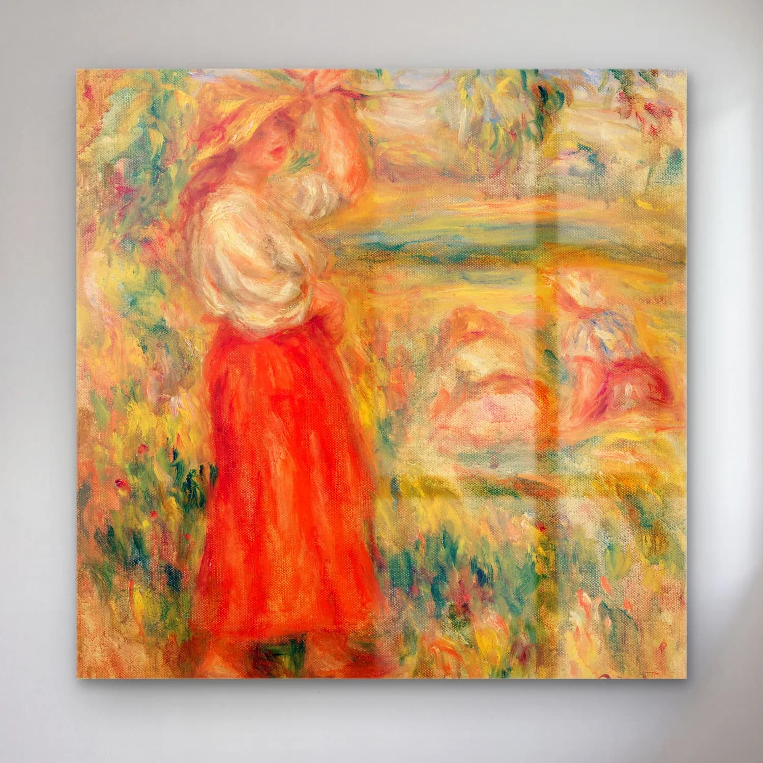 Pierre Auguste Renoir – Women in the Fields (Femmes aux champs) cam tablo — Pierre Auguste Renoir – Women in the Fields (Femmes aux champs) — empresyonist anne ve çocuk