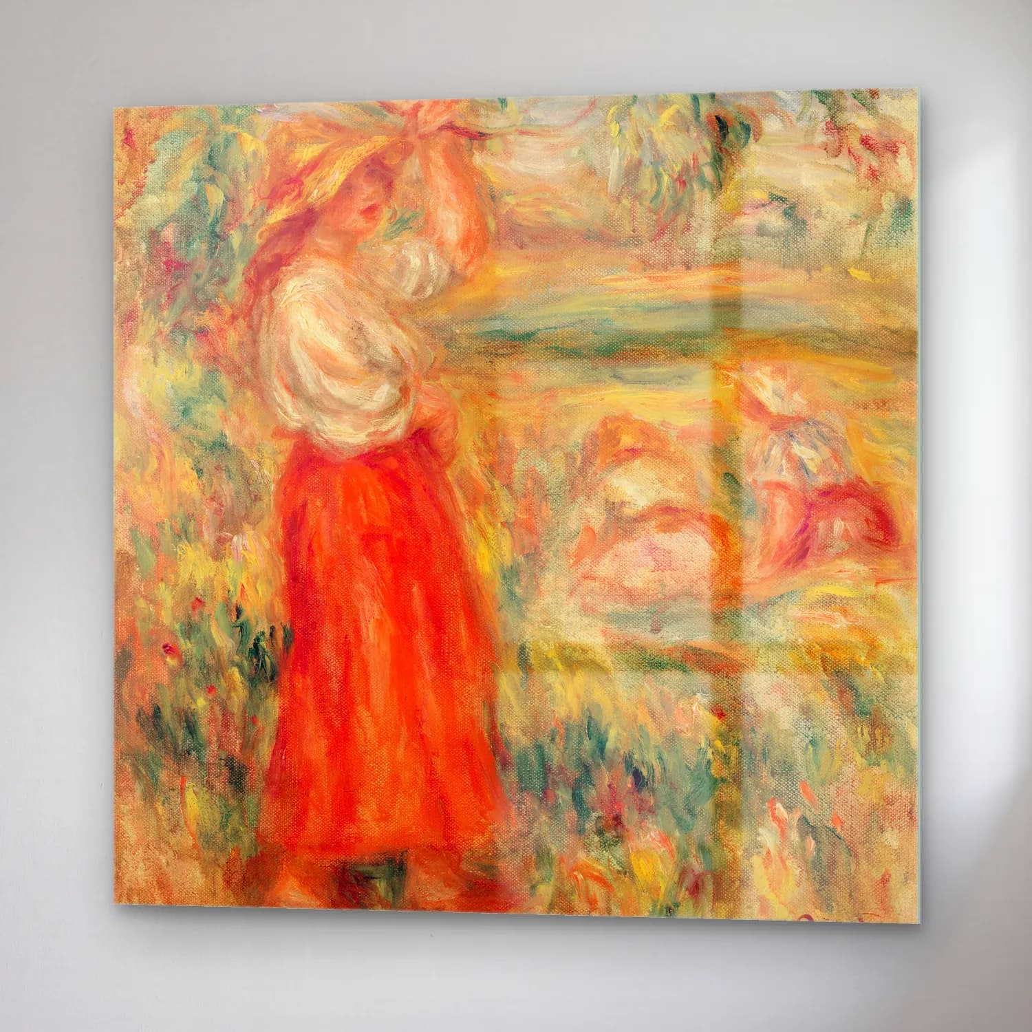 Pierre Auguste Renoir – Women in the Fields (Femmes aux champs) cam tablo — sağ açıdan görünüm