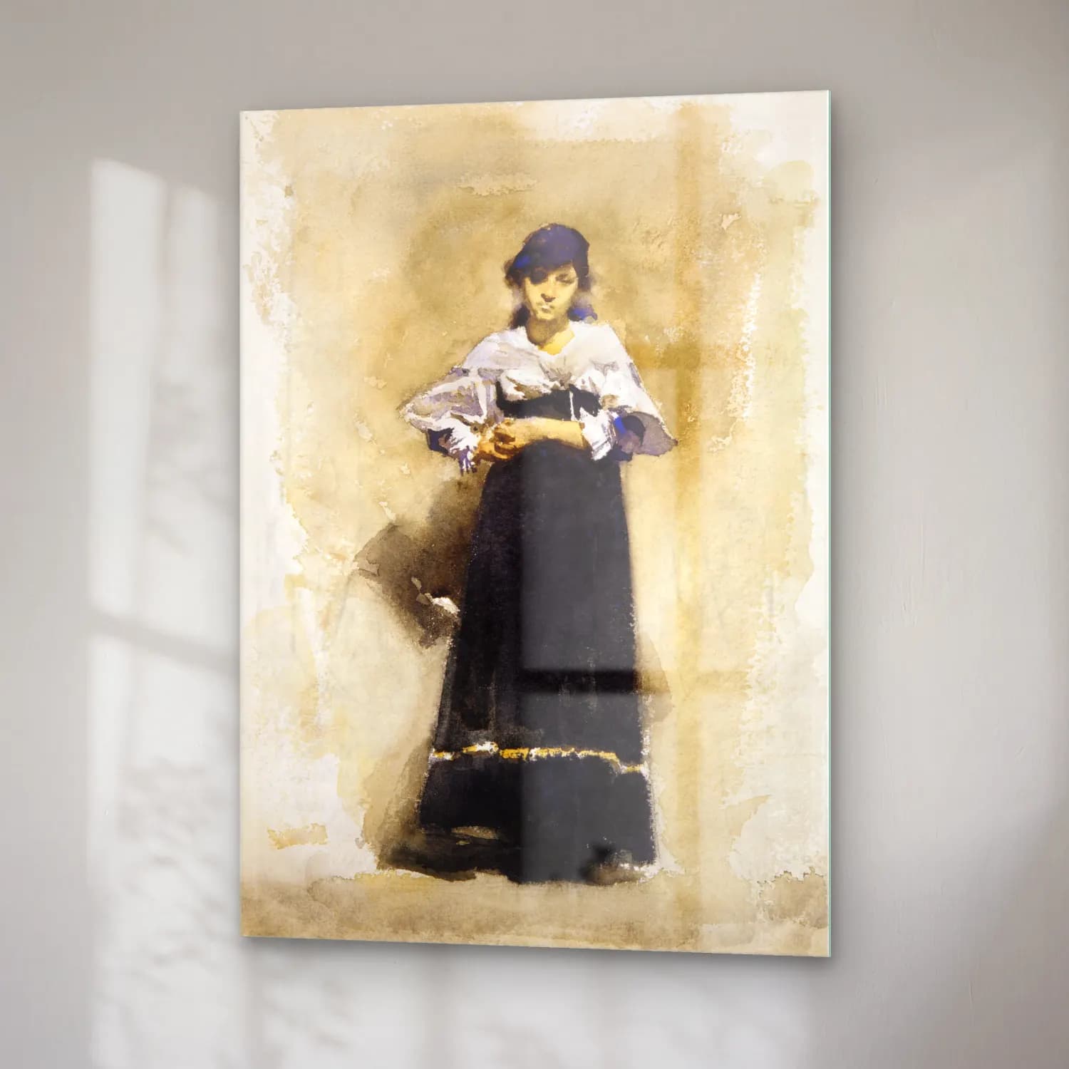 John Singer Sargent – Young Woman with a Black Skirt early 1880s cam tablo — sağ açıdan görünüm