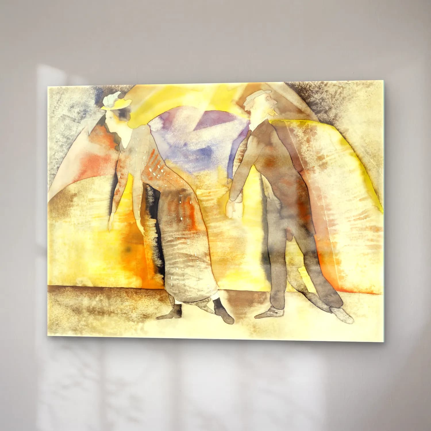 Charles Demuth – In Vaudeville Woman and Man on Stage cam tablo — sağ açıdan görünüm