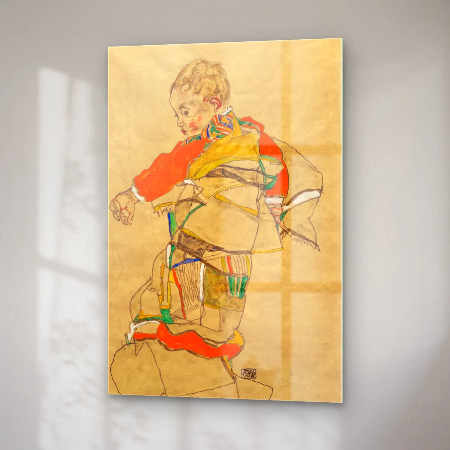 Egon Schiele – Portrait of a Child (Anton Peschka, Jr.) cam tablo — sağ açıdan görünüm