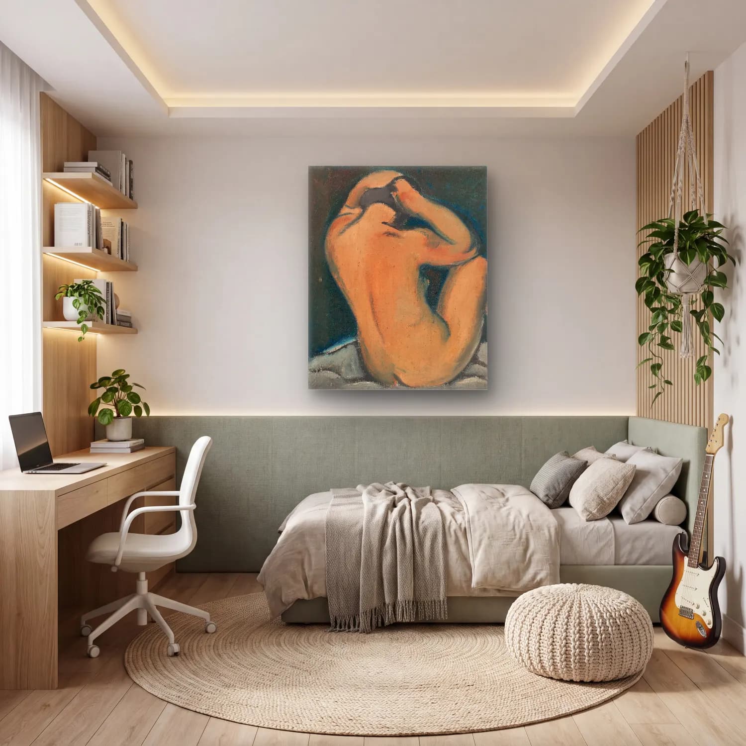 Mikuláš Galanda – Study of a nude cam tablo — genç odasında
