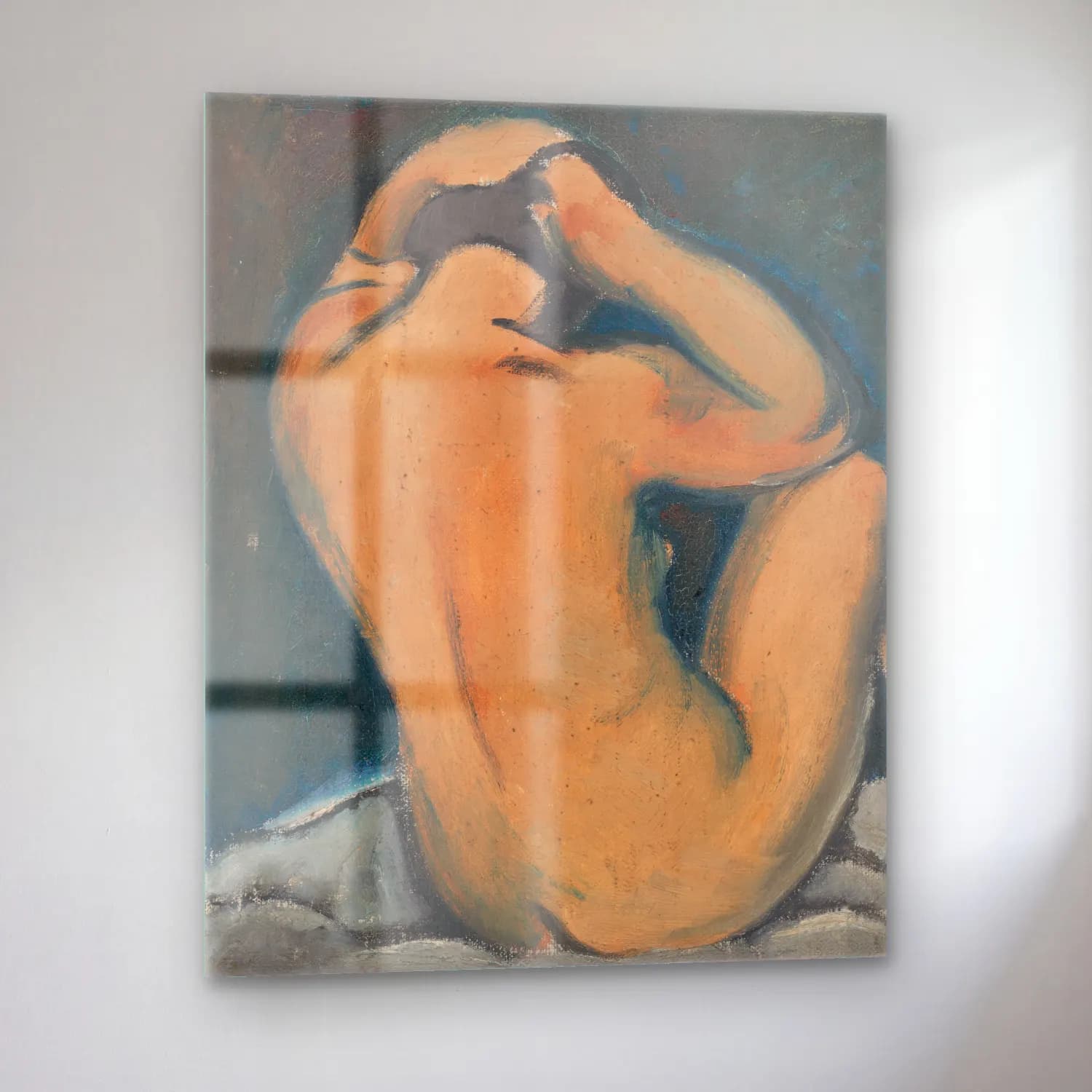 Mikuláš Galanda – Study of a nude cam tablo — sol açıdan görünüm