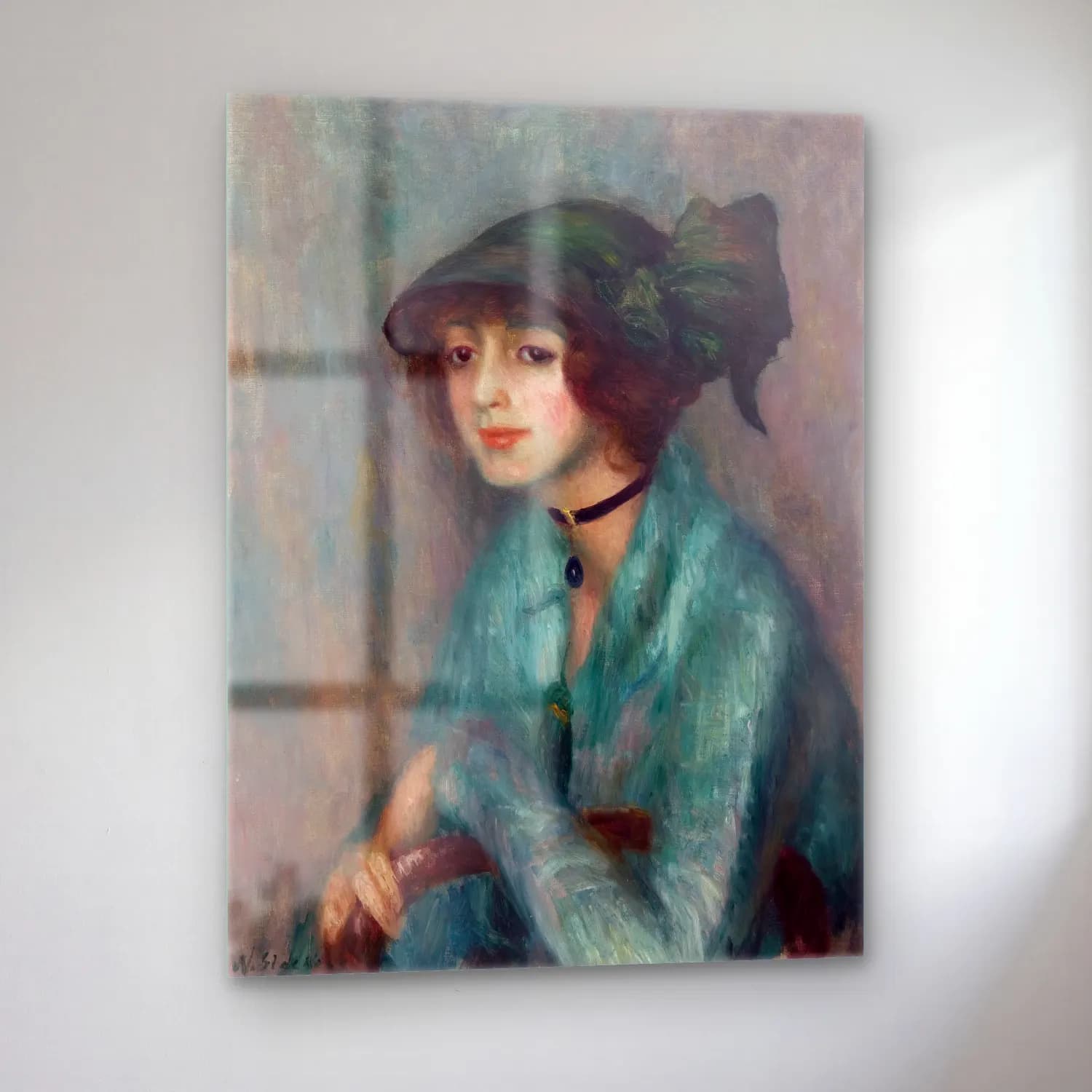William James Glackens – The Brunette cam tablo — sol açıdan görünüm