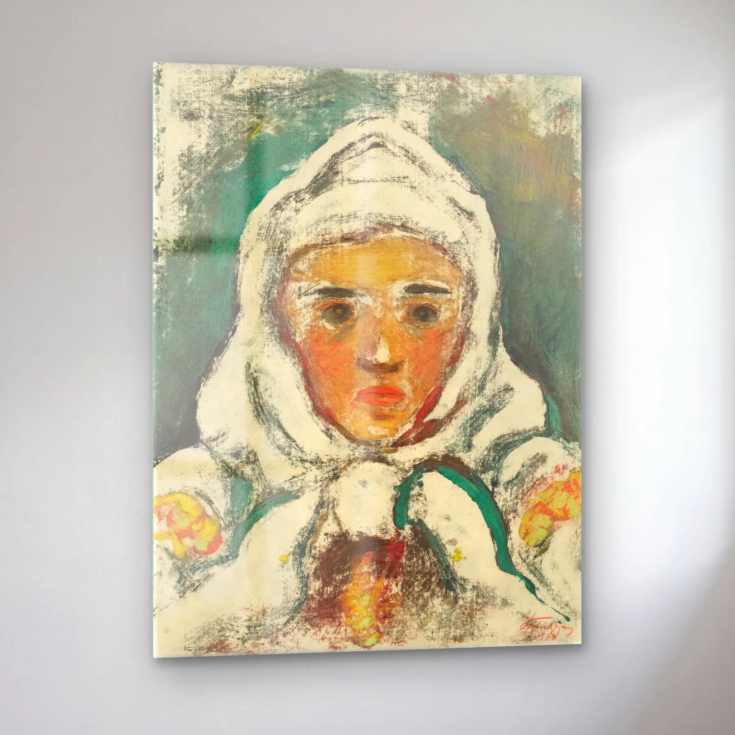 Zolo Palugyay – The head of a villager cam tablo — sol açıdan görünüm