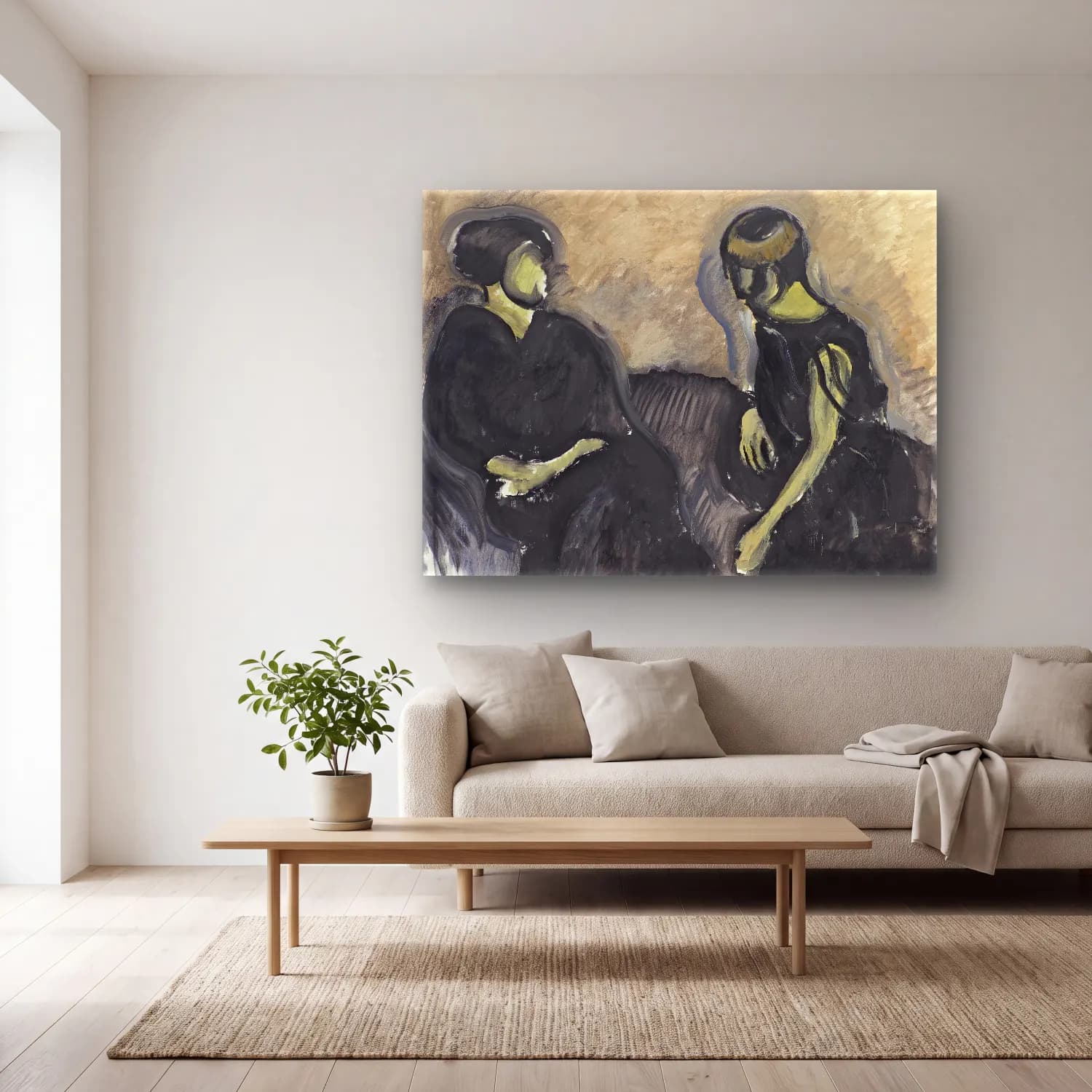 Harald Giersing – Two ladies cam tablo — açık renk salonda