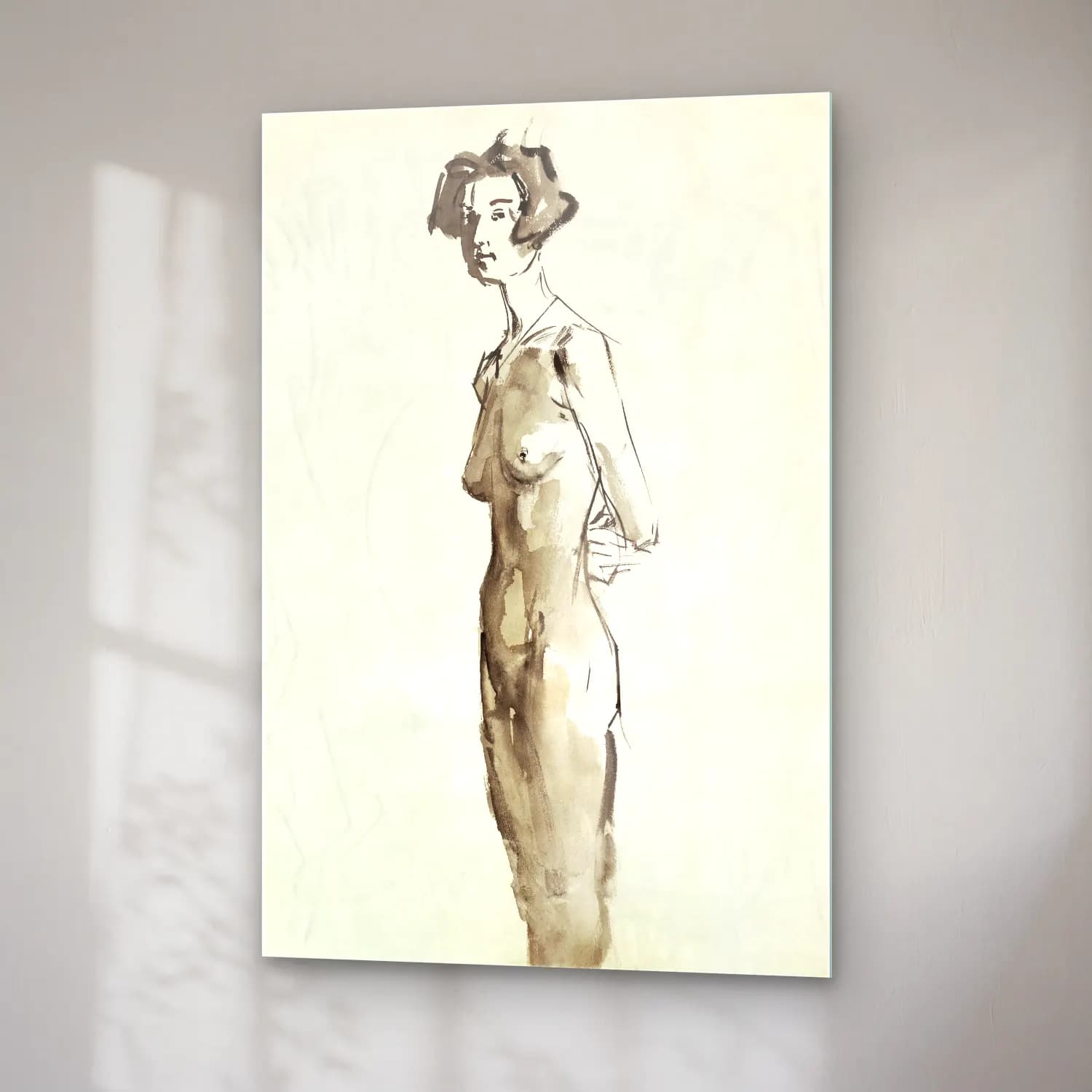 Isaac Israels – Vintage erotic nude art of a naked woman. Standing Female… cam tablo — sağ açıdan görünüm