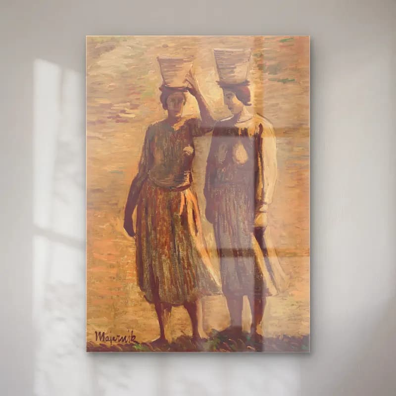 Cyprián Majerník – Water bearers cam tablo — Cyprián Majerník – Water bearers — yağlı boya şapkalı kadın