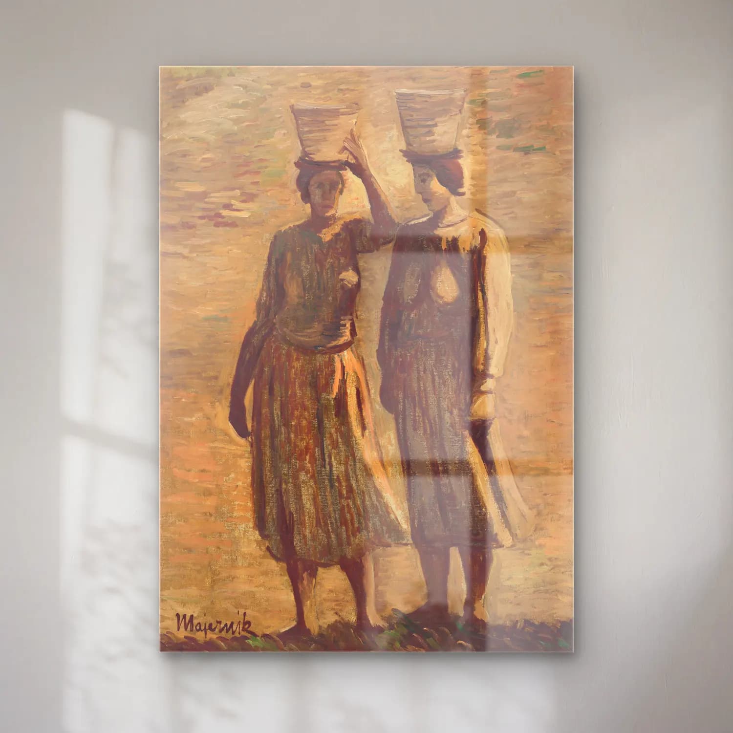 Cyprián Majerník – Water bearers cam tablo — Cyprián Majerník – Water bearers — yağlı boya şapkalı kadın