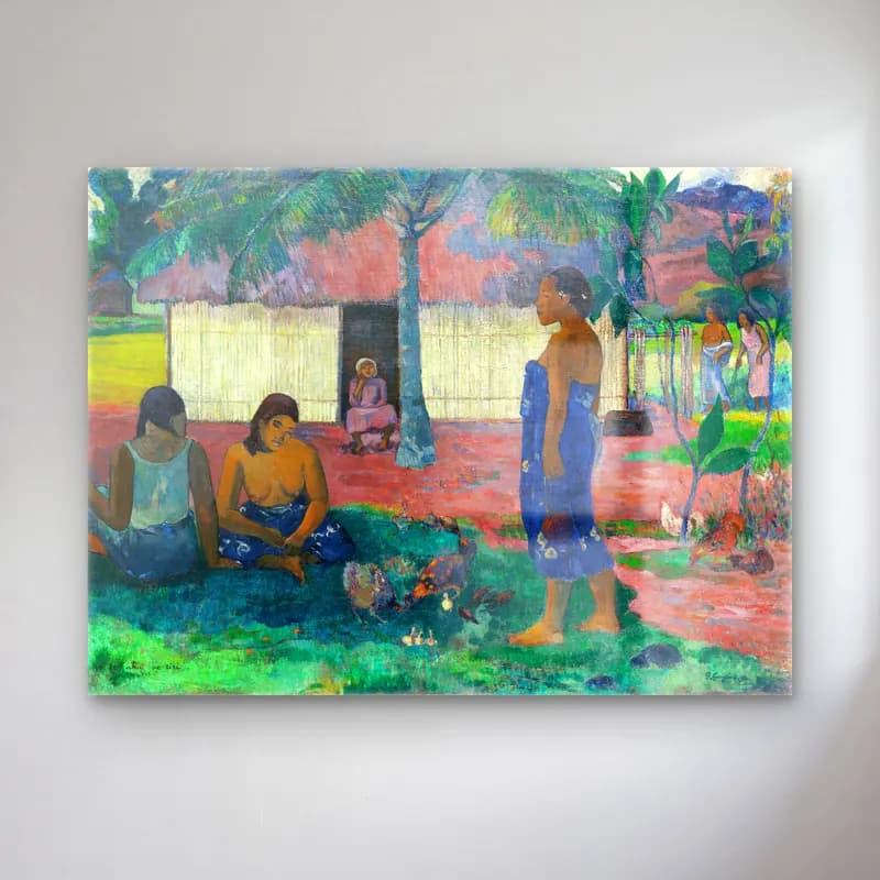 Paul Gauguin – Why Are You Angry (No te aha oe riri) cam tablo — Paul Gauguin – Why Are You Angry (No te aha oe riri) — empresyonist sahilde i̇nsanlar