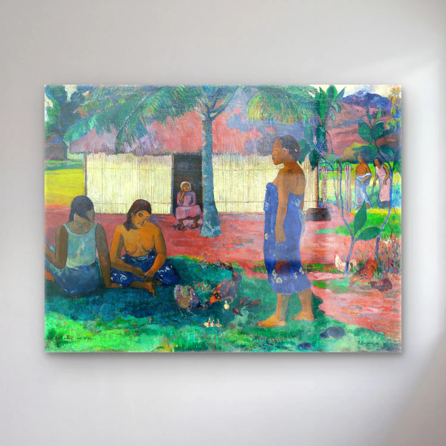 Paul Gauguin – Why Are You Angry (No te aha oe riri) cam tablo — Paul Gauguin – Why Are You Angry (No te aha oe riri) — empresyonist sahilde i̇nsanlar