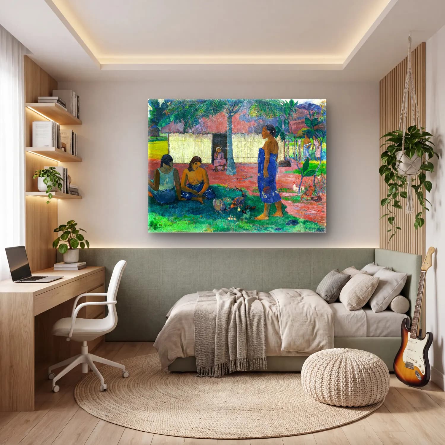 Paul Gauguin – Why Are You Angry (No te aha oe riri) cam tablo — genç odasında
