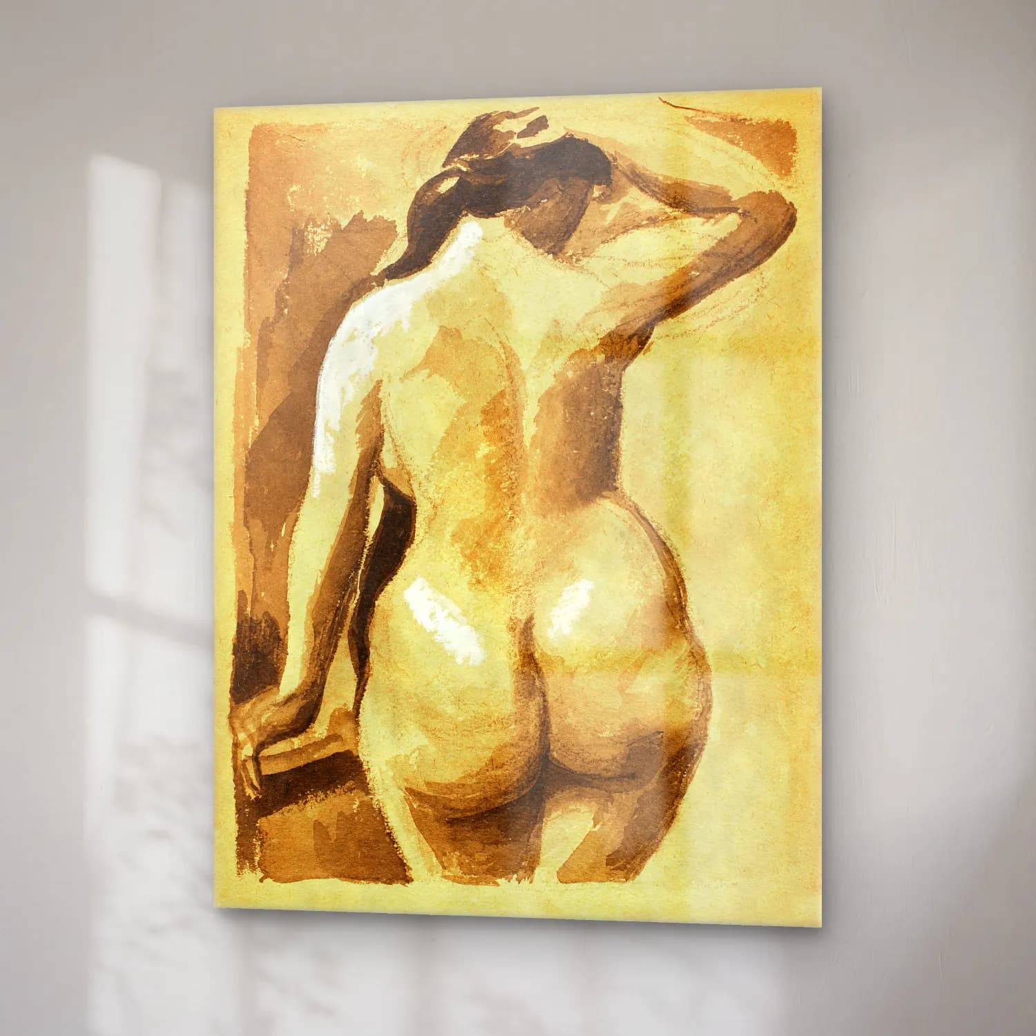Carl Newman – Woman showing off naked bum, vintage nude illustration.… cam tablo — sağ açıdan görünüm