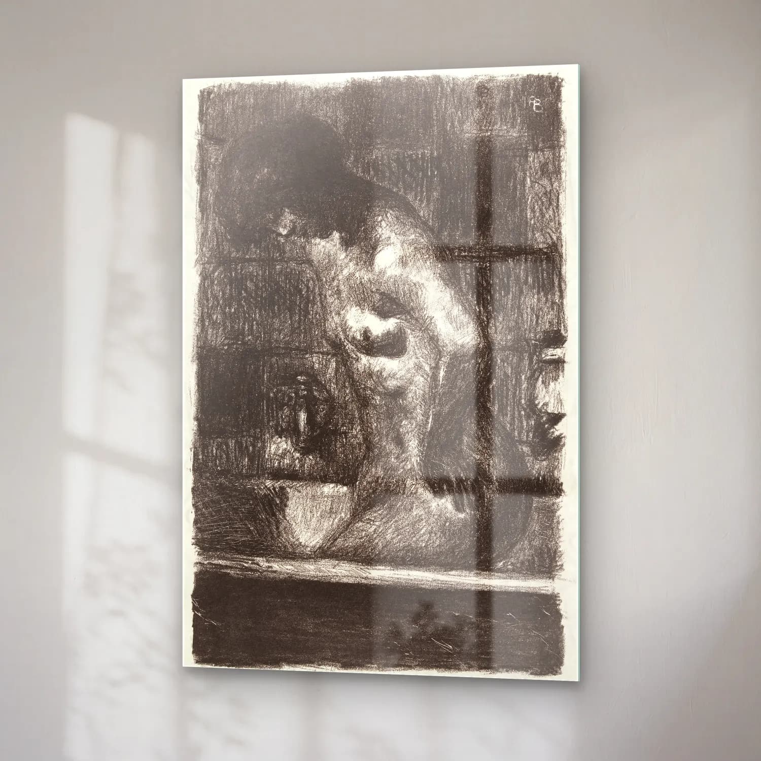 Pierre Bonnard – Woman standing in her bathtub cam tablo — sağ açıdan görünüm