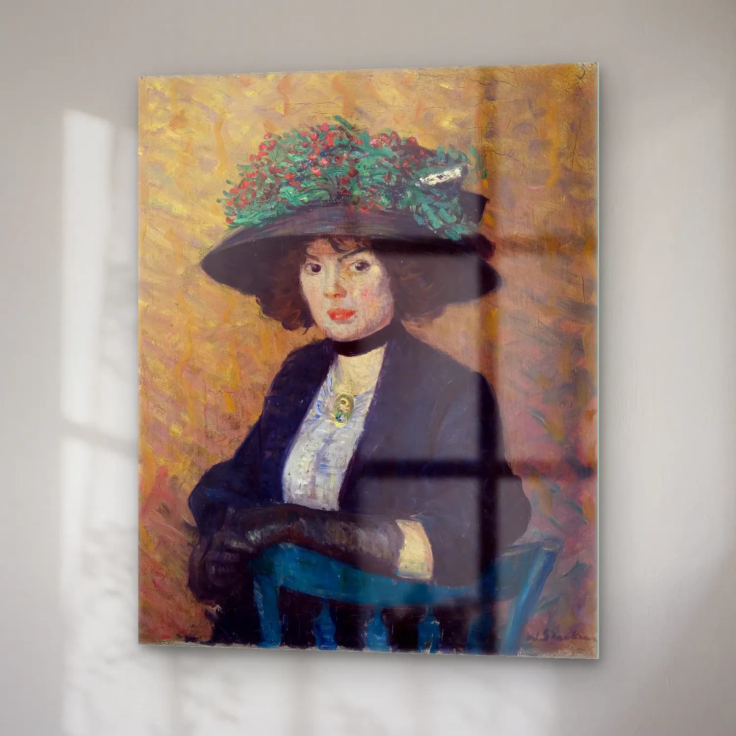 William James Glackens – Woman with Green Hat cam tablo — sağ açıdan görünüm
