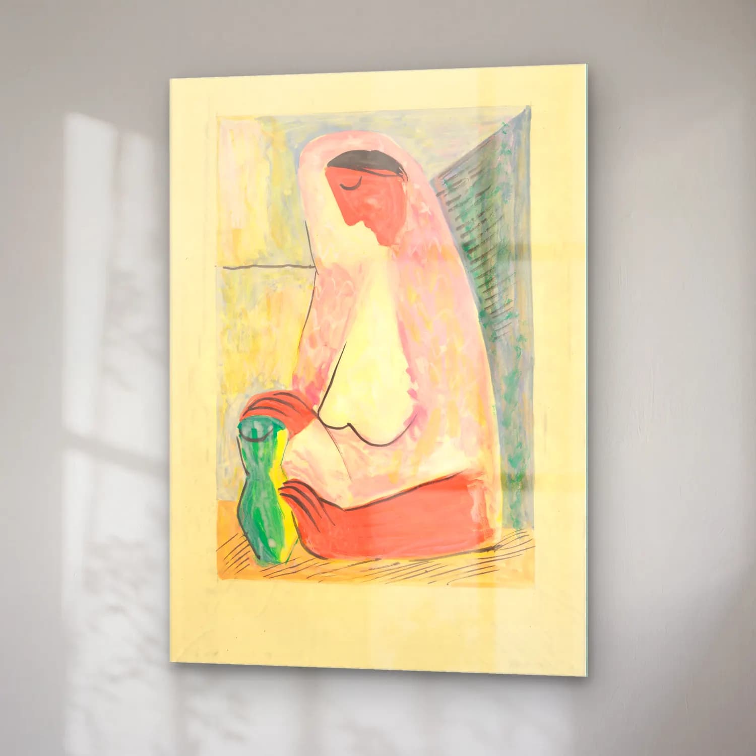 Mikuláš Galanda – Woman with a vase cam tablo — sağ açıdan görünüm