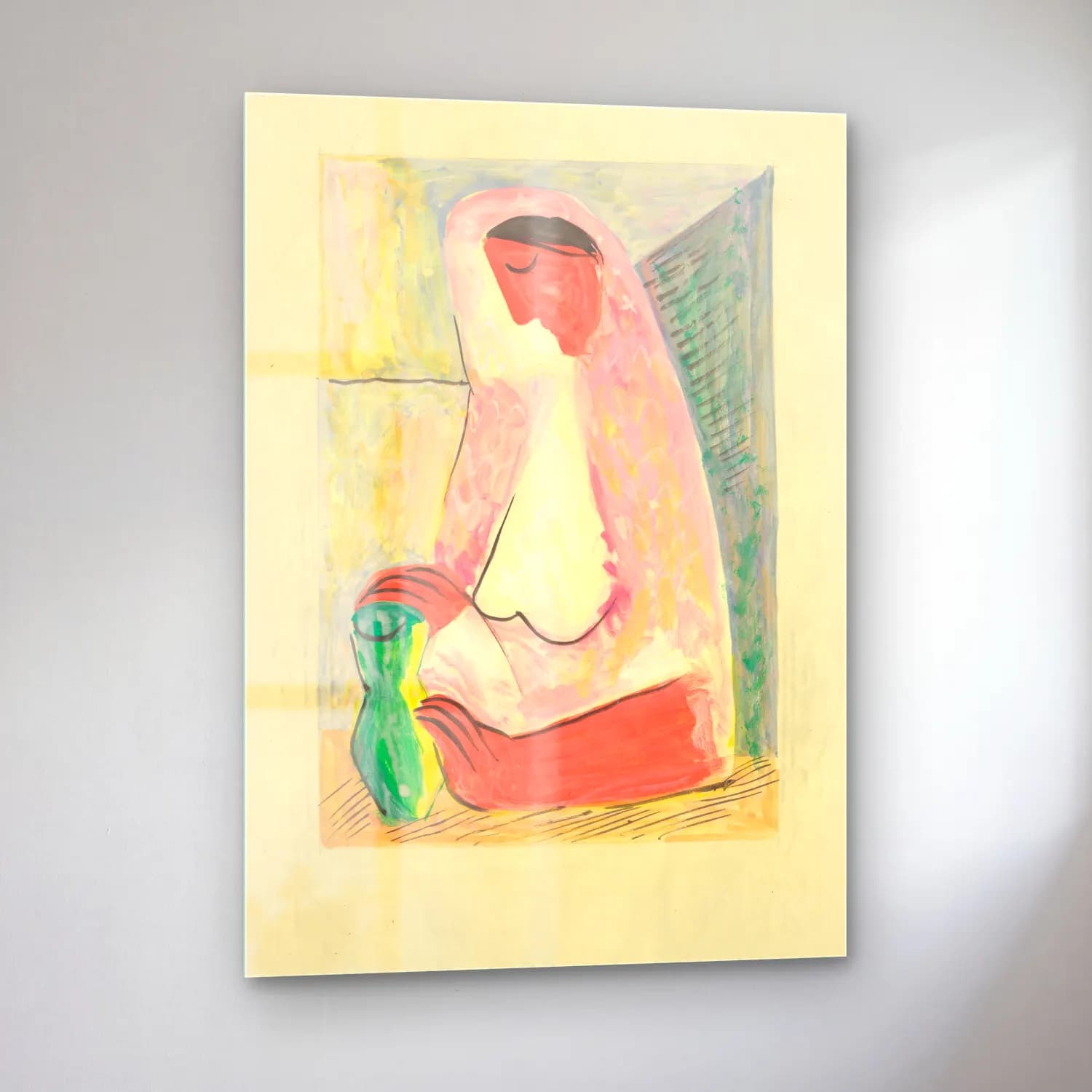Mikuláš Galanda – Woman with a vase cam tablo — sol açıdan görünüm